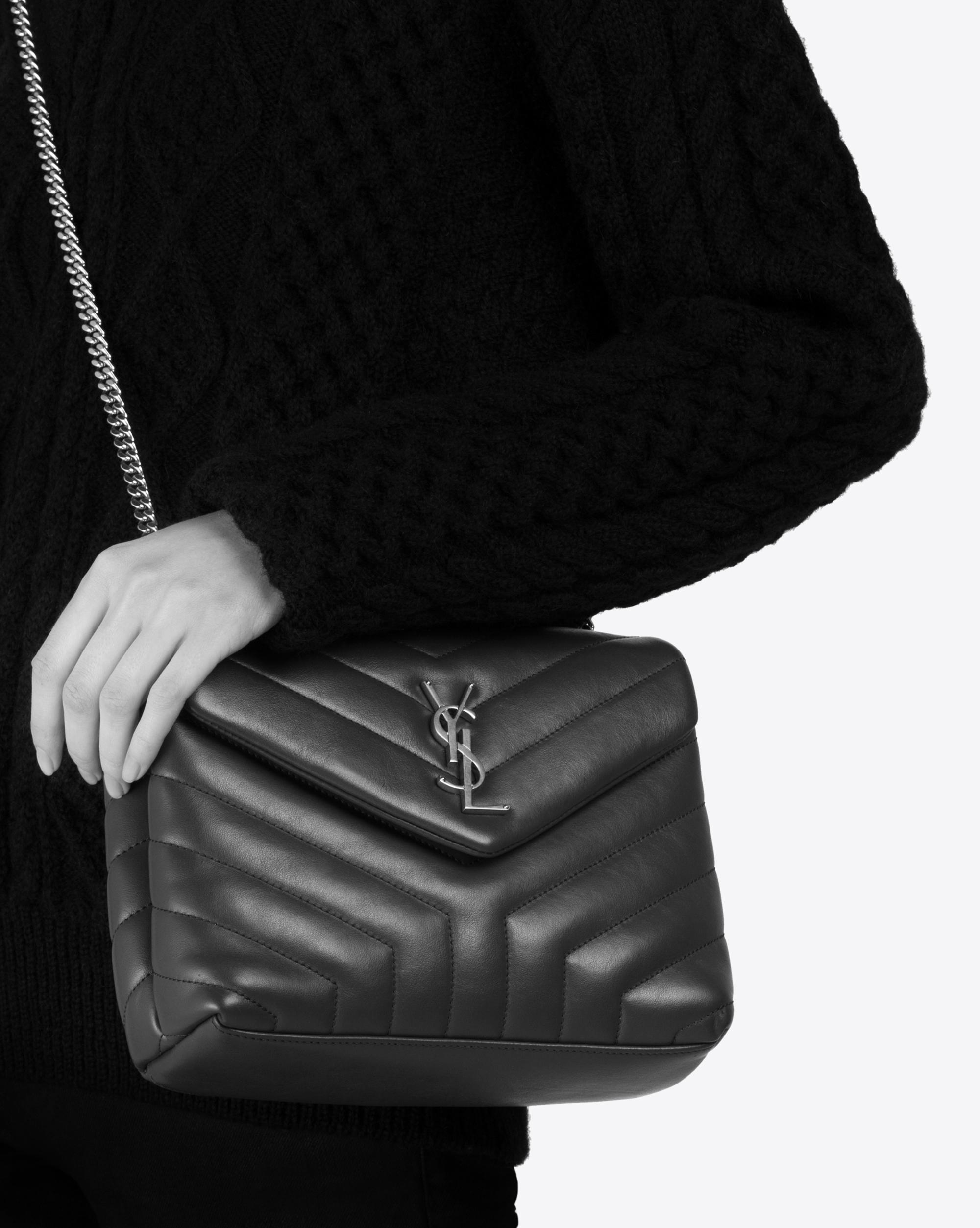 ysl small loulou black and gold