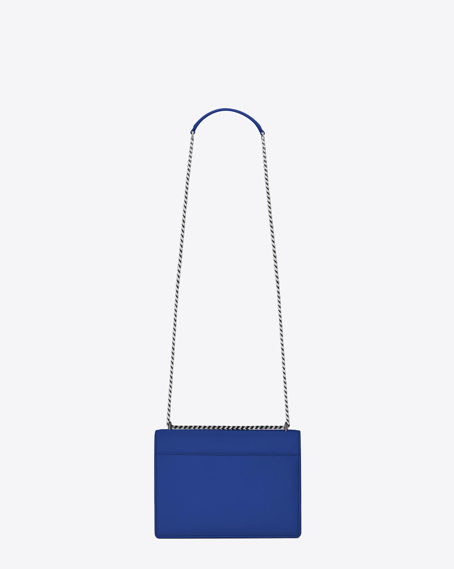 Saint Laurent Medium Sunset Bag In Royal Blue Leather | Lyst