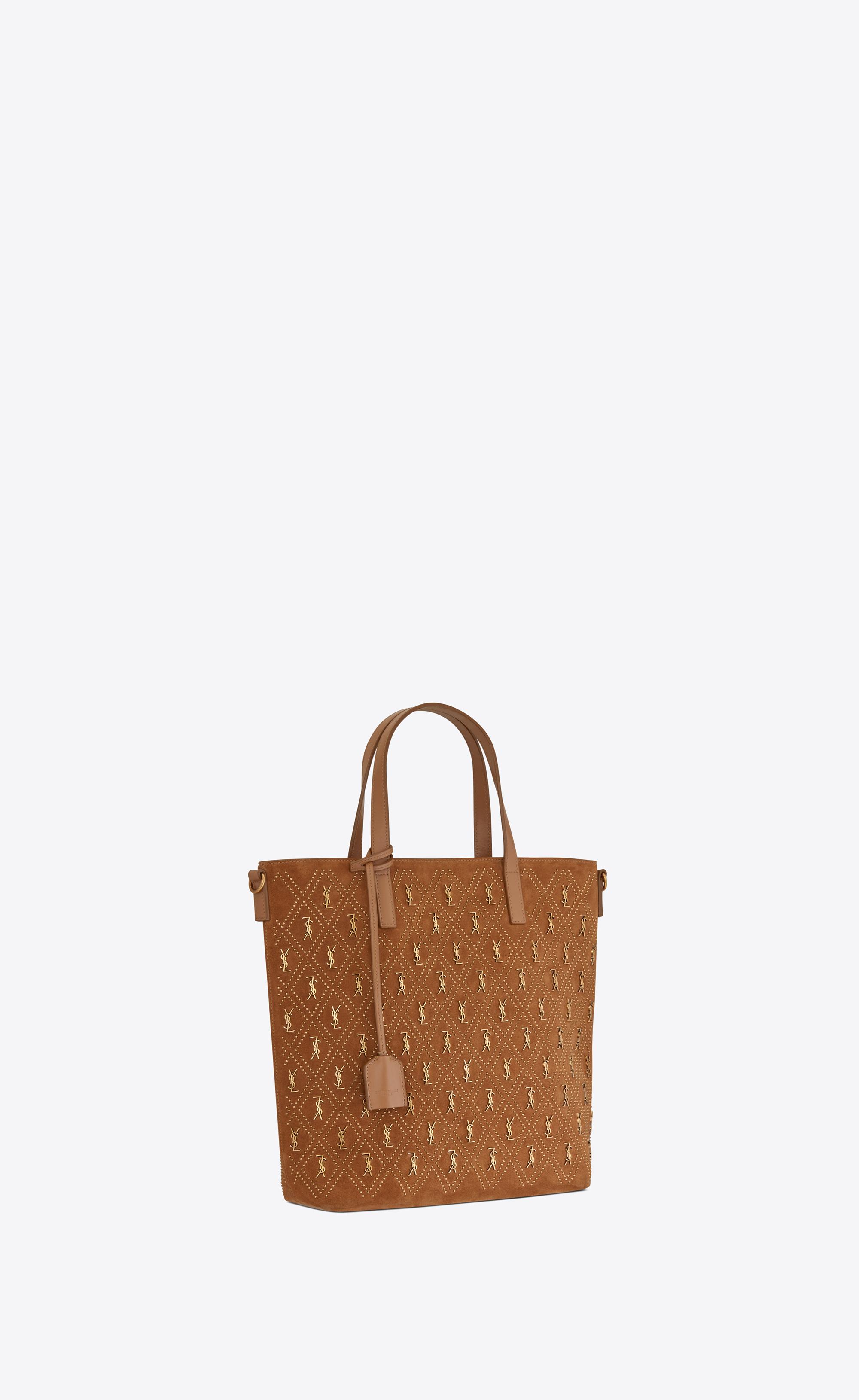 Saint Laurent YSL Logo Studded Tote Bag