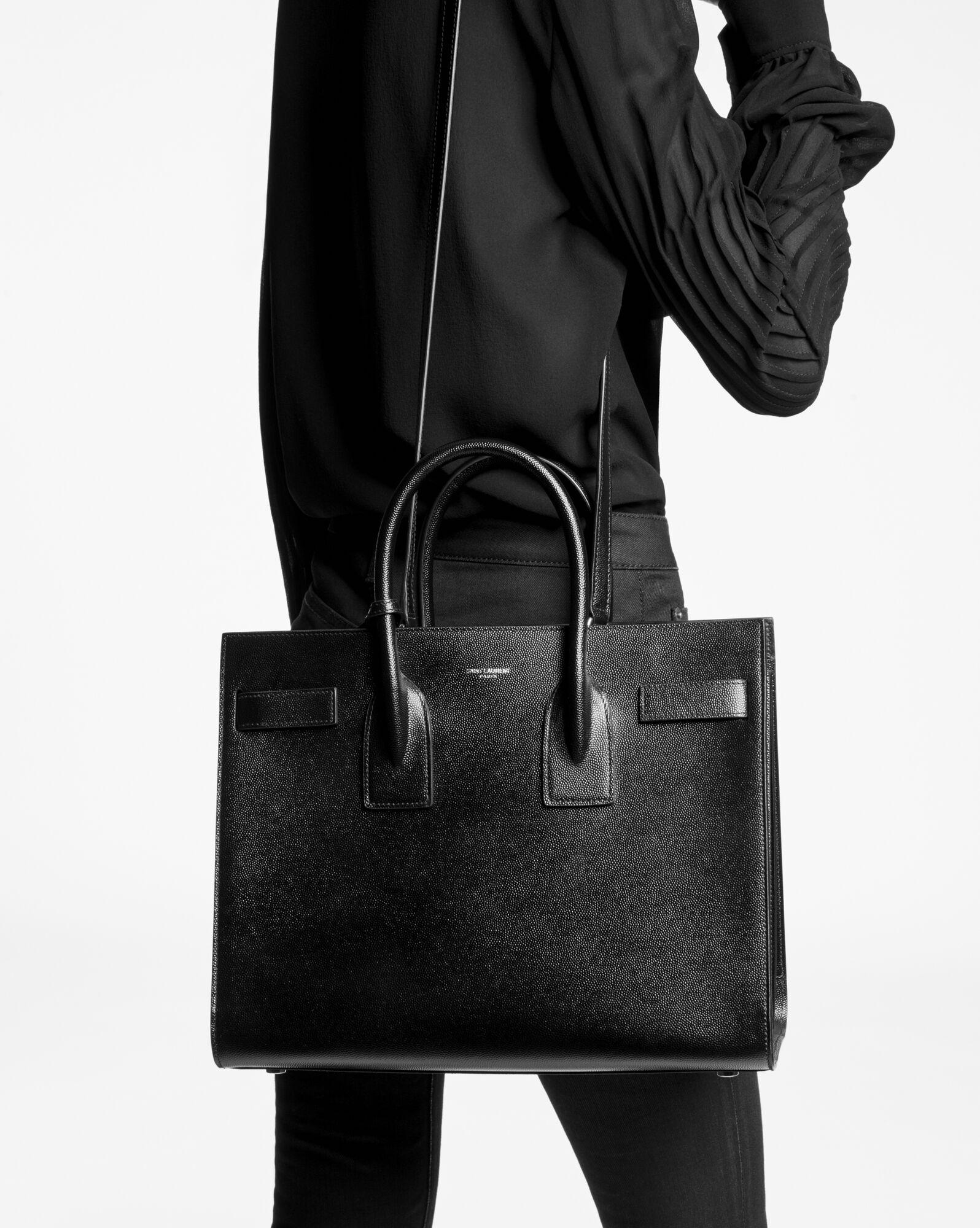Saint Laurent Classic Sac De Jour Small In Smooth Leather And Cane 