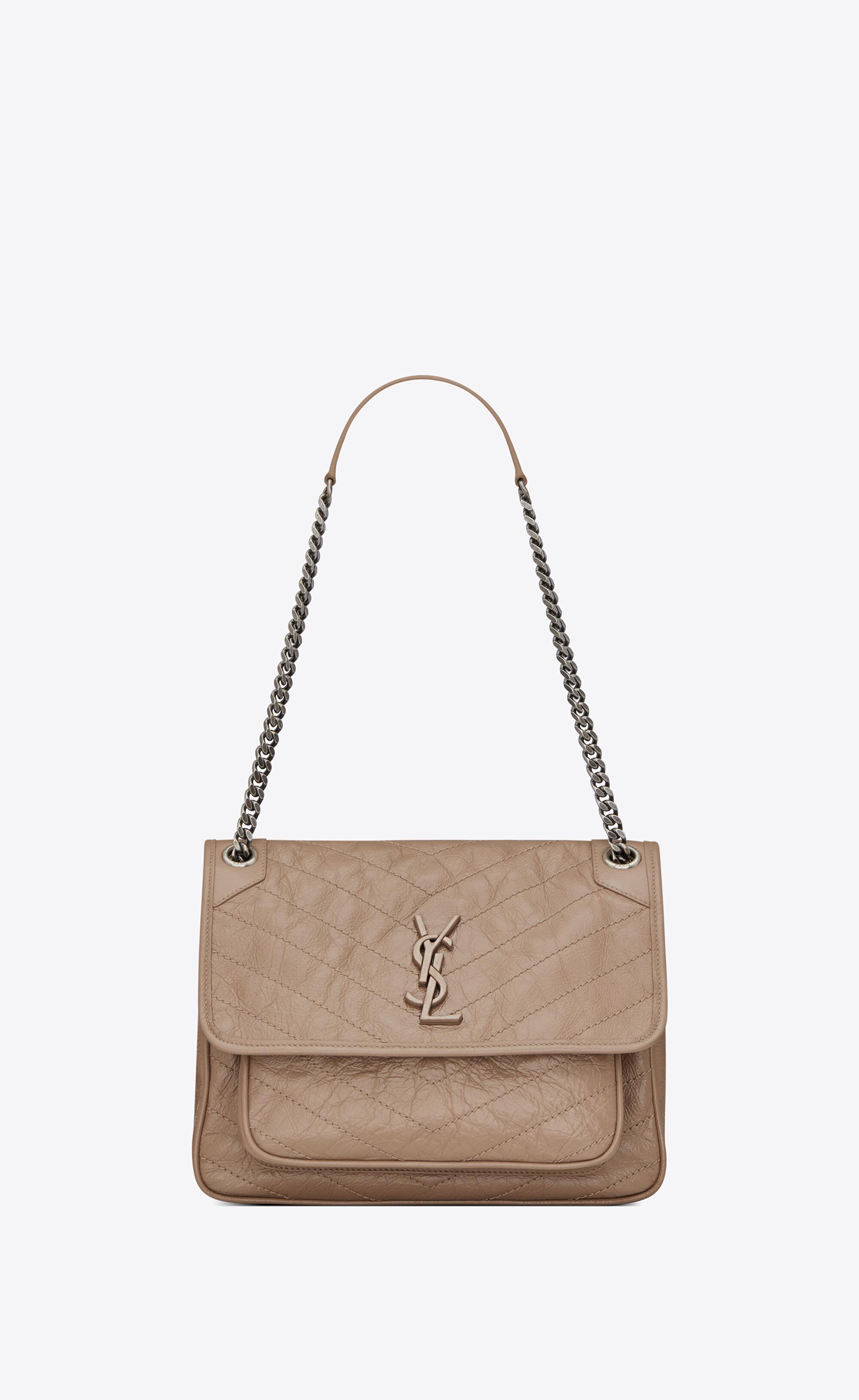 Saint Laurent Niki Medium Chain Bag In Crinkled Vintage Leather | Lyst