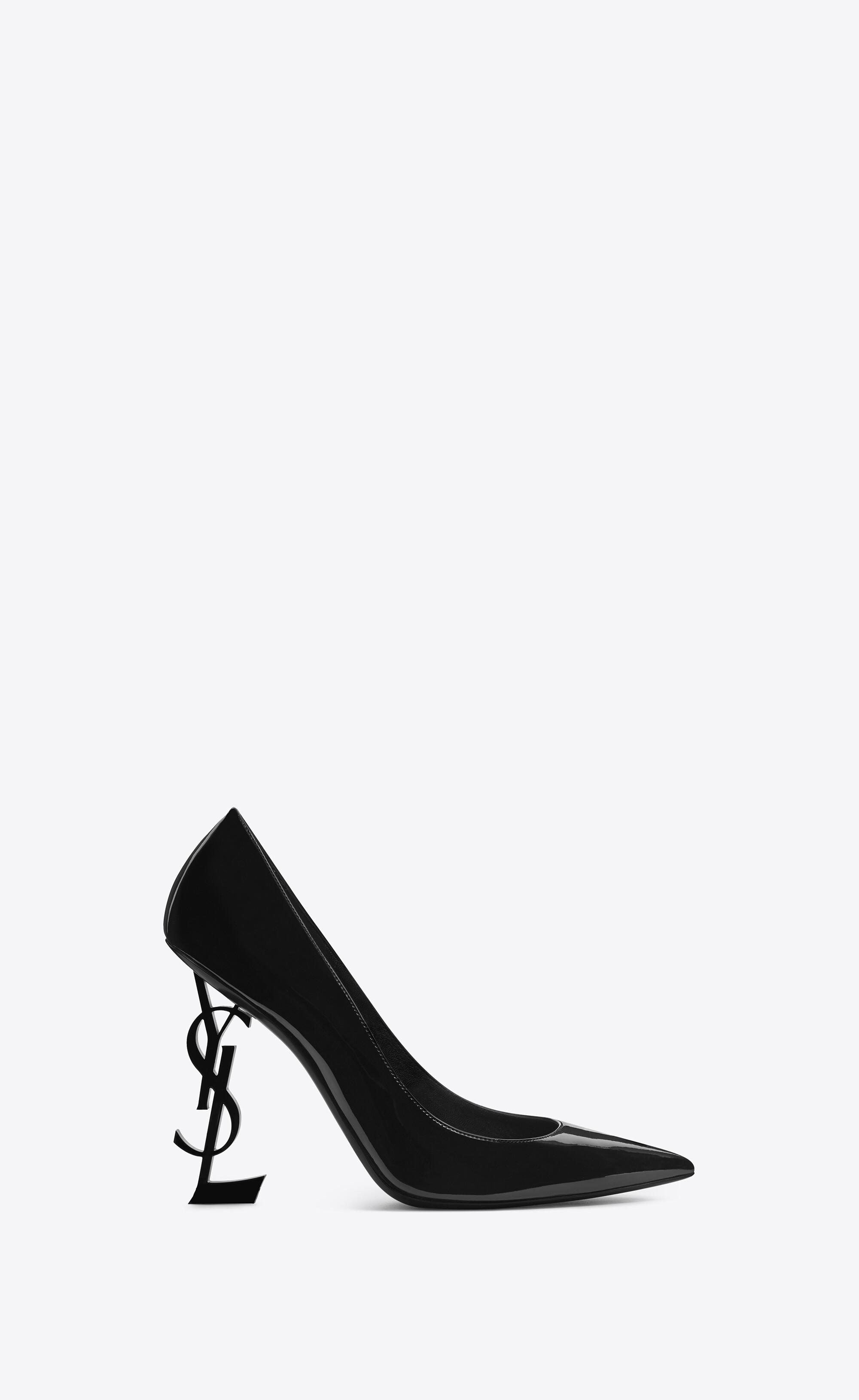 Escarpins en cuir verni à talon logo Opyum Saint Laurent en coloris Noir |  Lyst