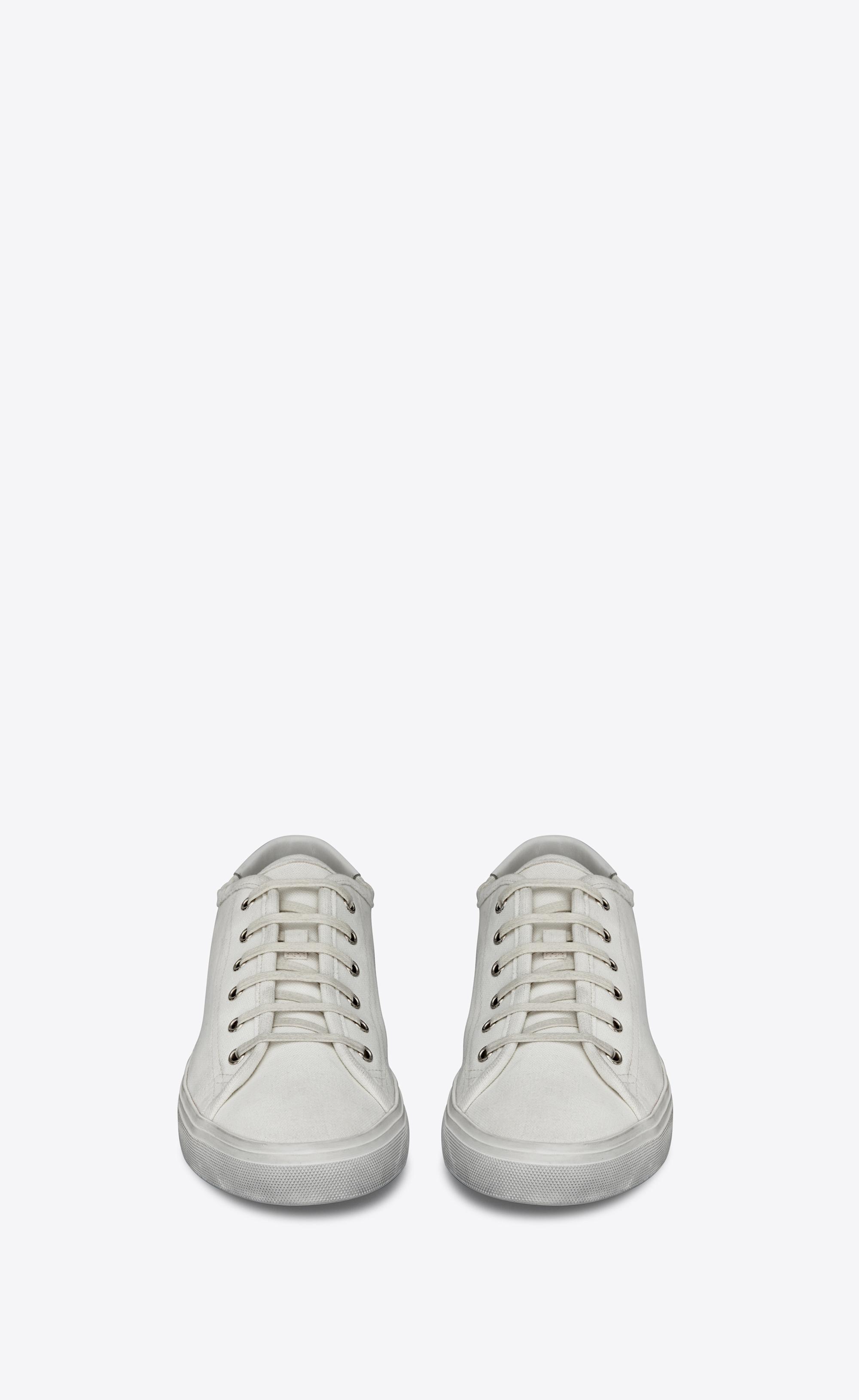 Saint Laurent Malibu Sneakers In Canvas And Leather in White for 