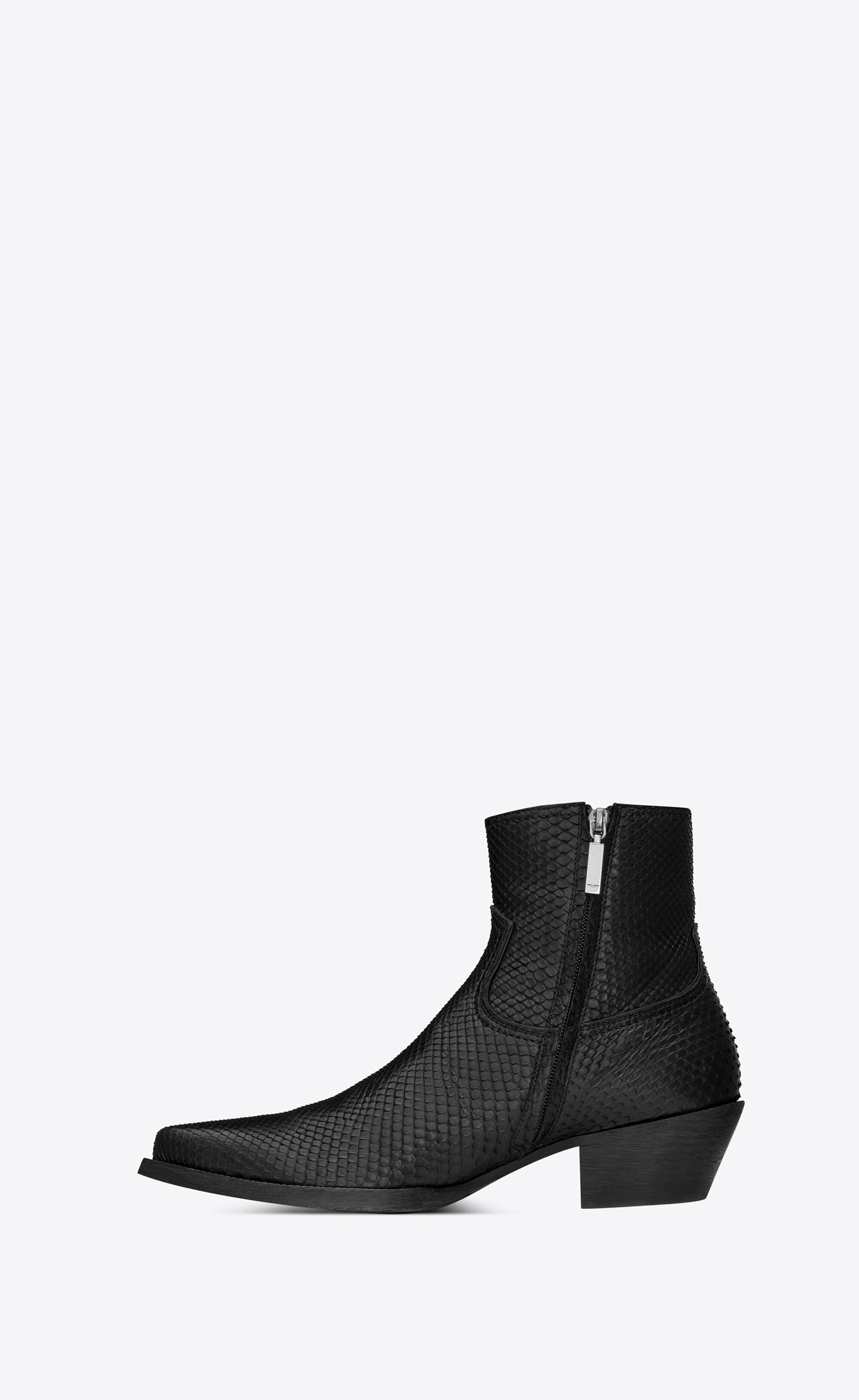 black ysl boots