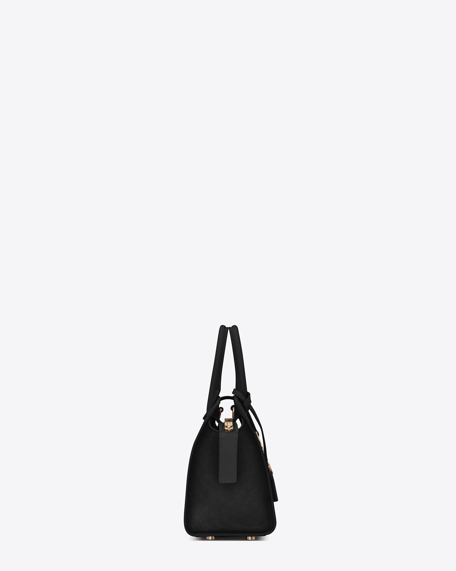 Saint Laurent Downtown Baby Cabas In Leather And Suede in Black Lyst