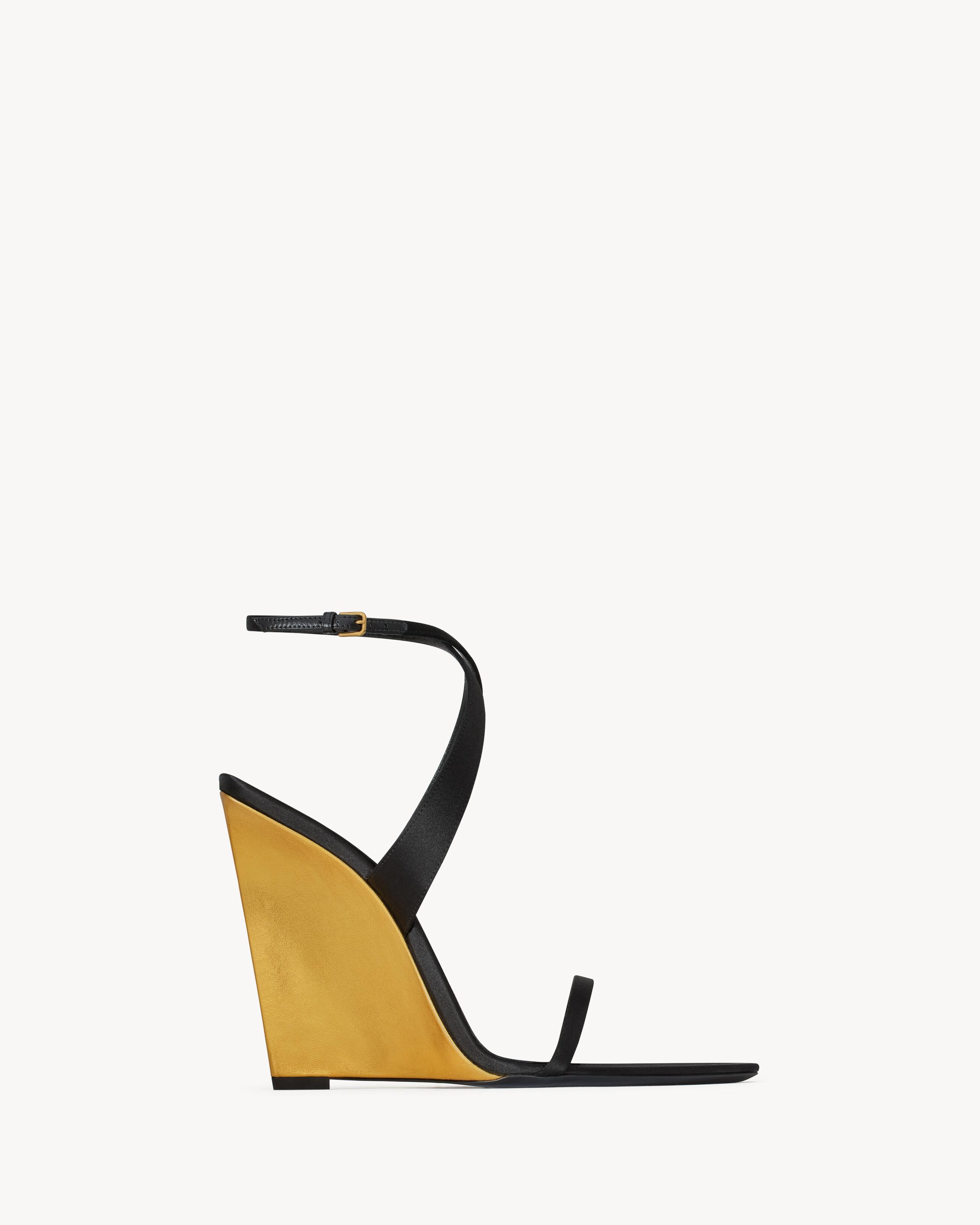 新作☆【SAINTLAURENT】「サロメ」ウェッジサンダル saint-laurent-Black-And-Sun-