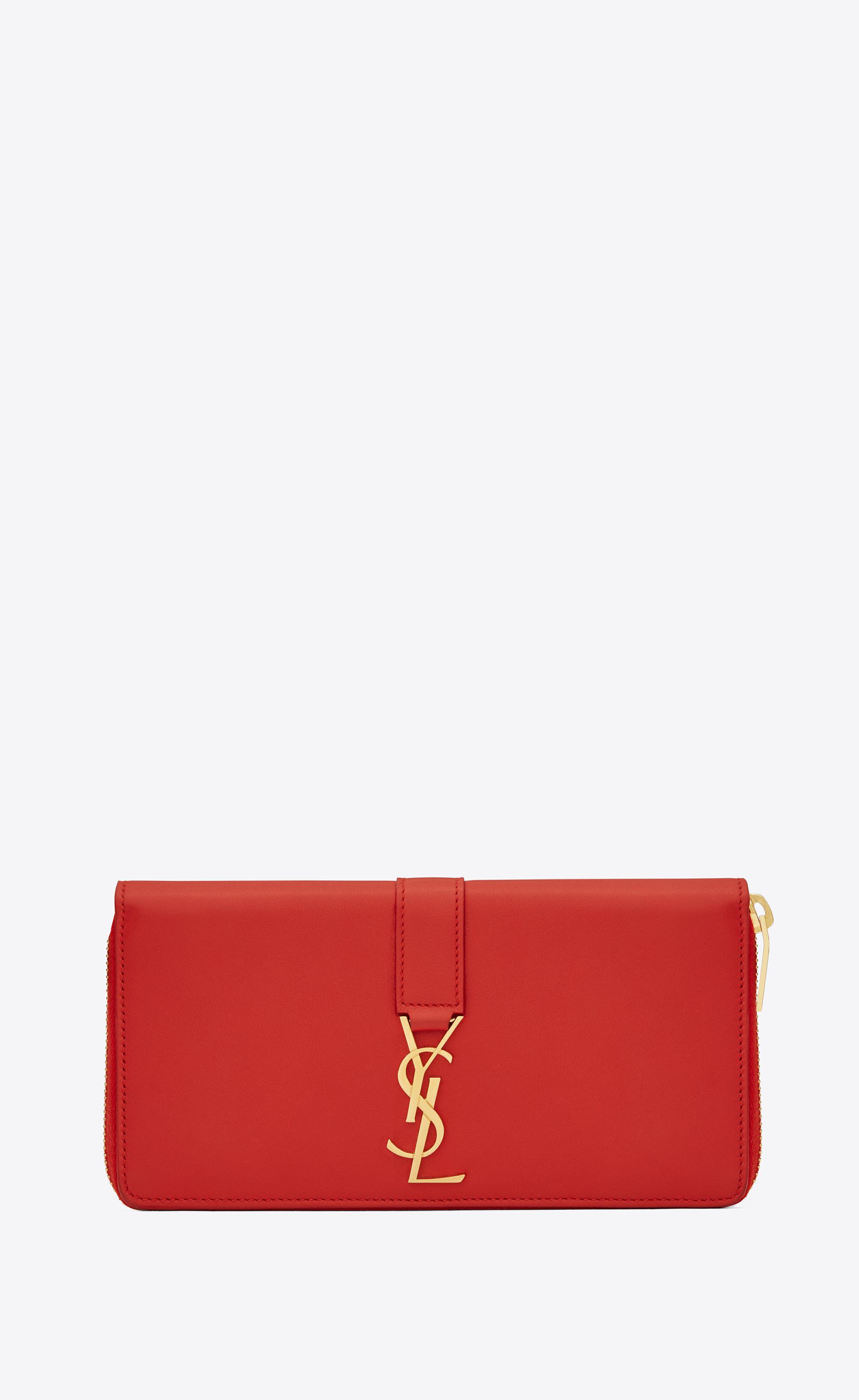 ysl red wallet