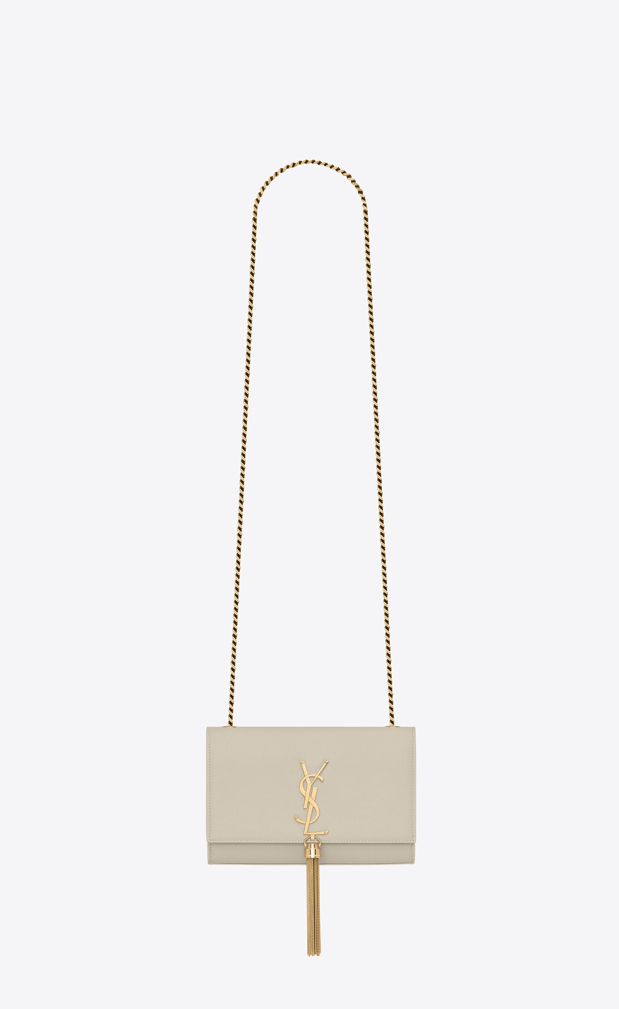 Saint Laurent Kate Small Chain Bag With Tassel In Grain De Poudre Leather -  Save 8% | Lyst