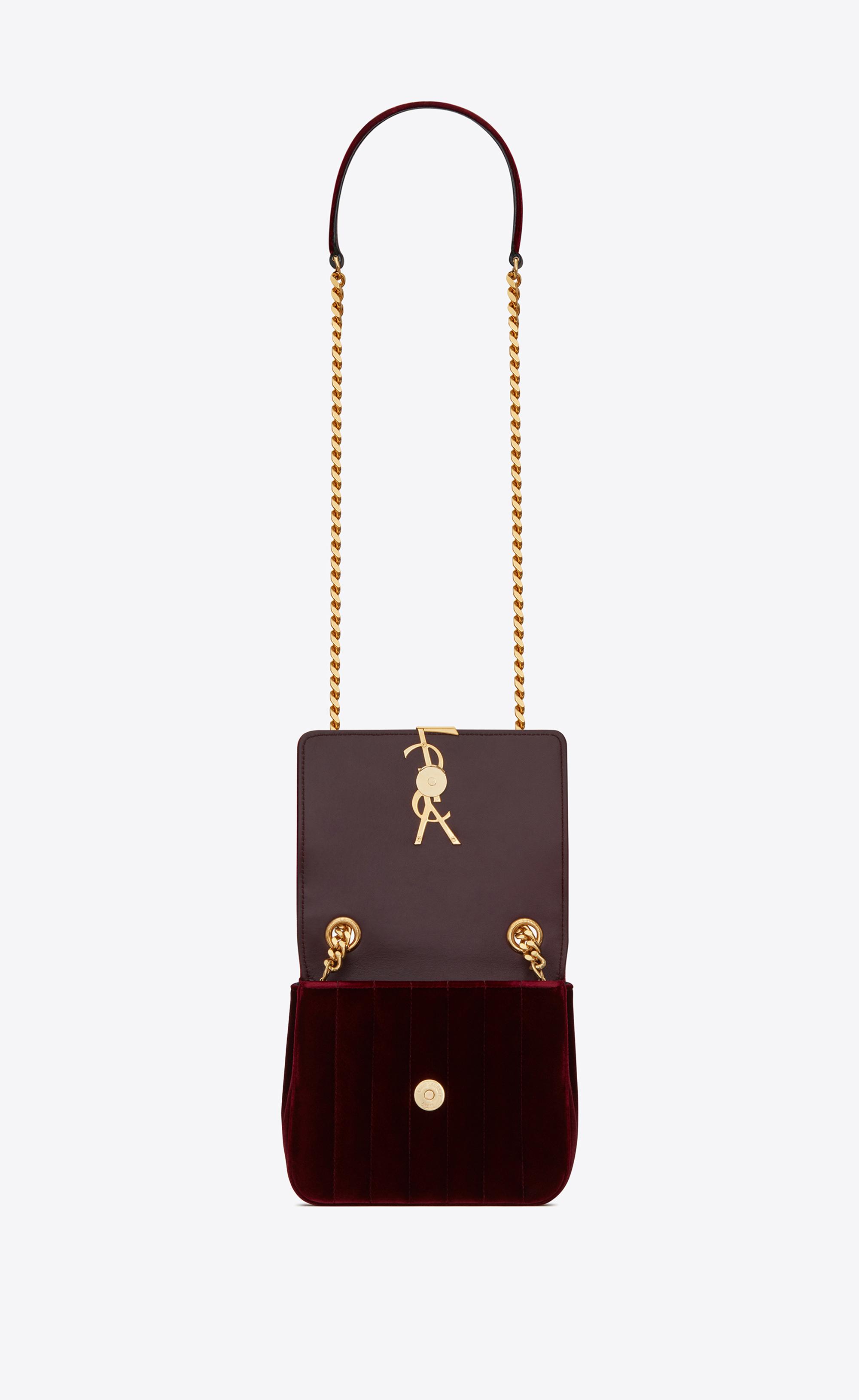 Saint Laurent Mini Vicky Velvet Shoulder Bag 2024 favors