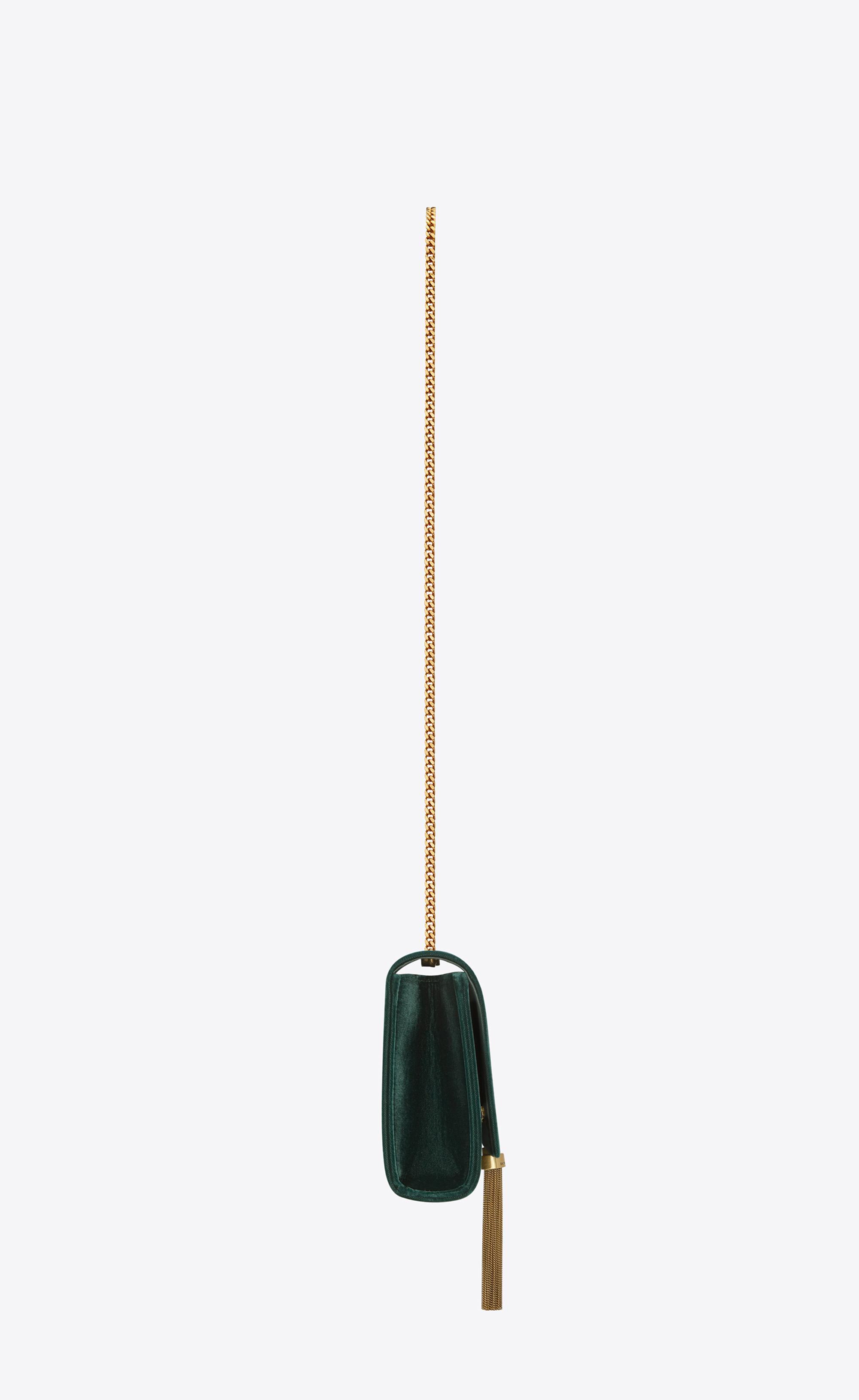 ysl green velvet bag