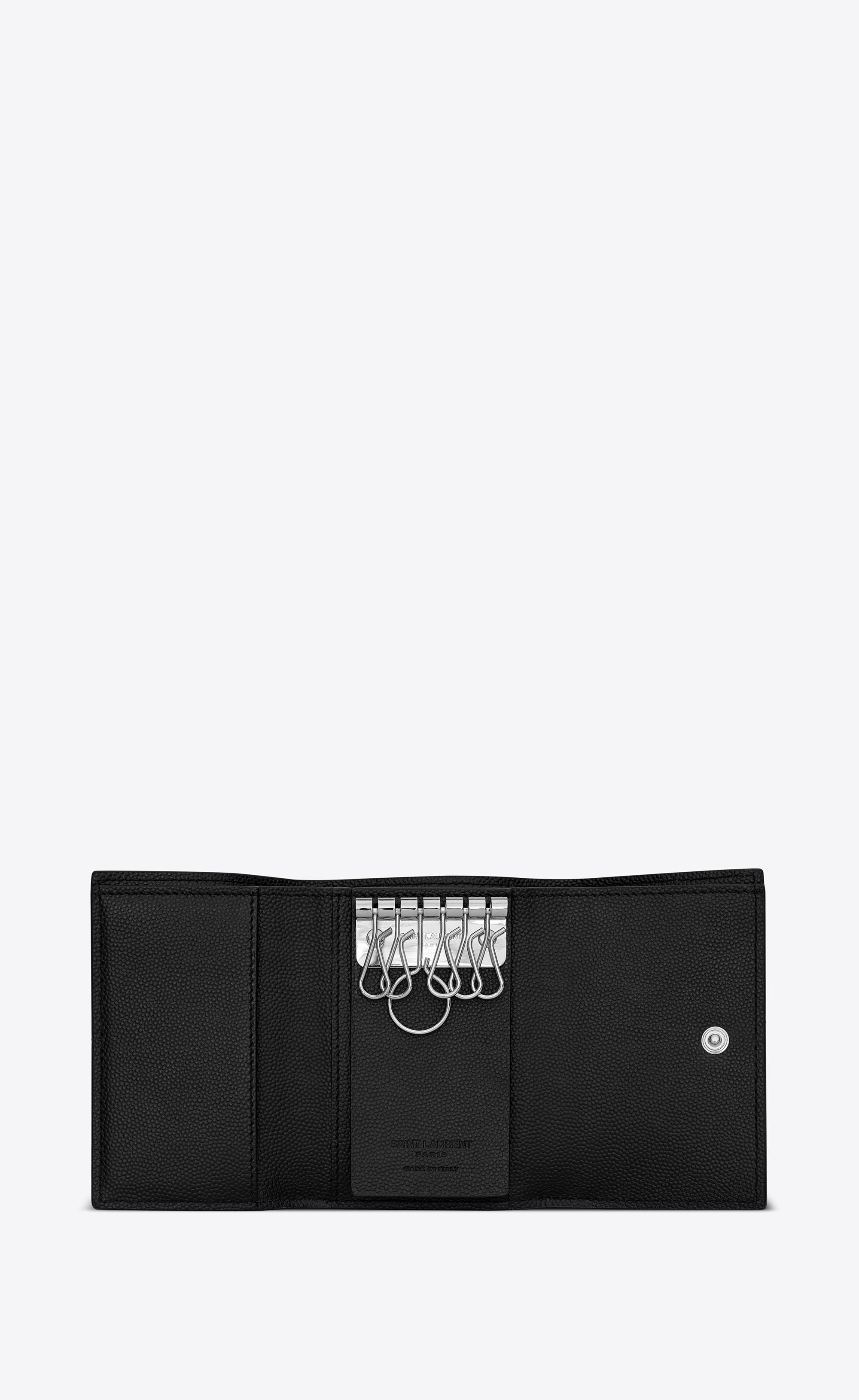Key Holder in Pebble Leather - Black – Nuciano Handbags
