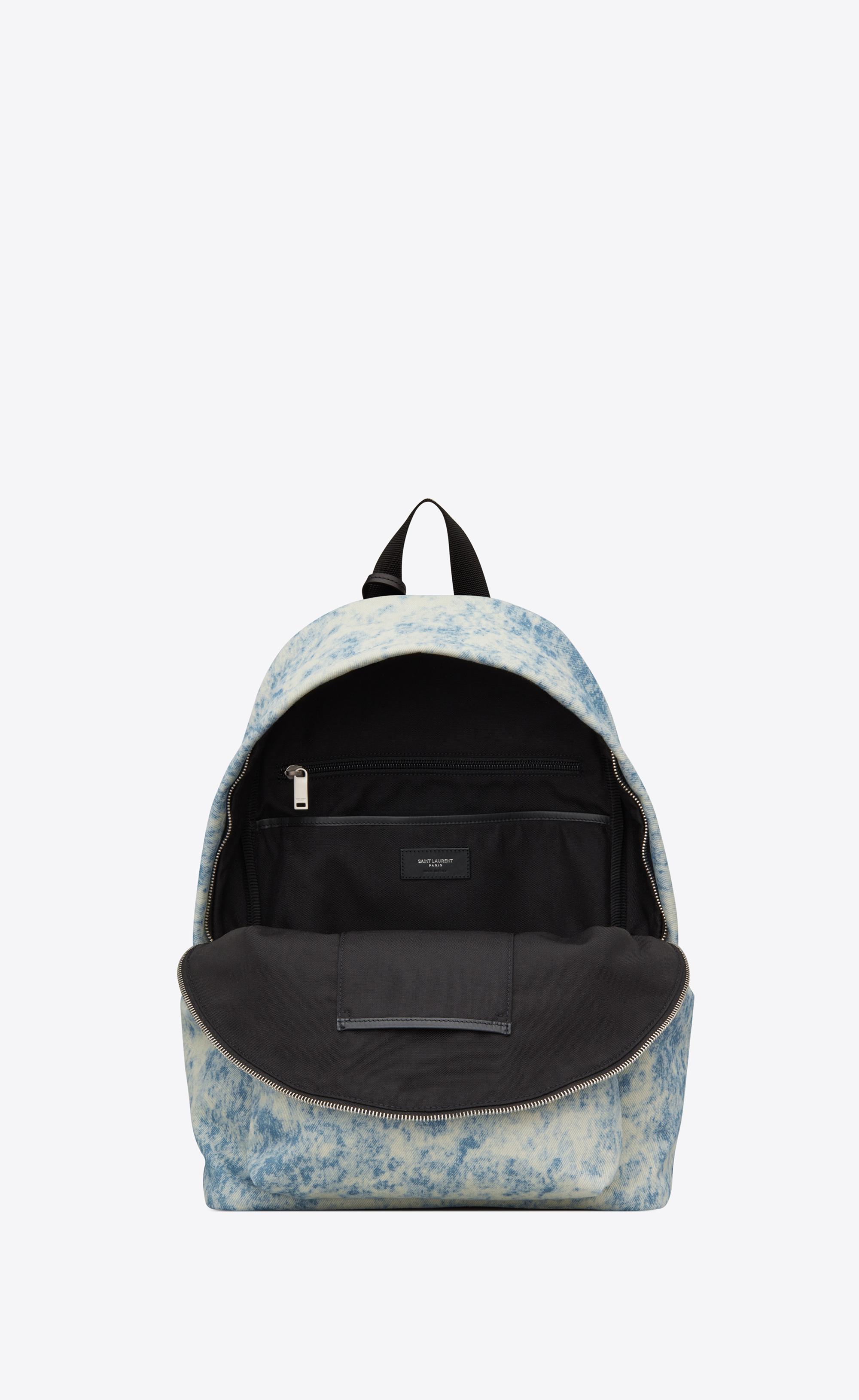 saint laurent denim backpack