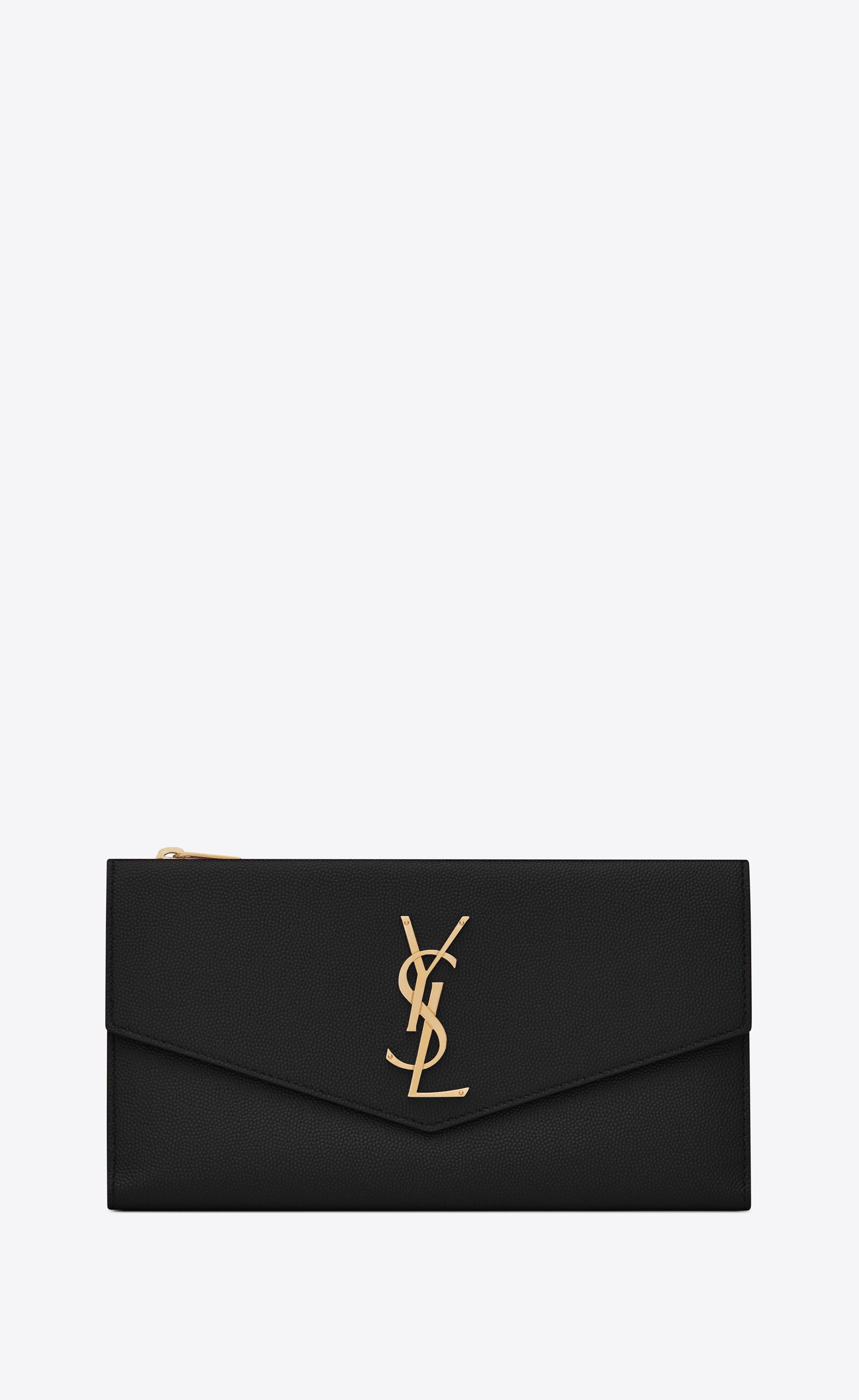 Monogram large bill pouch in clearance grain de poudre embossed leather