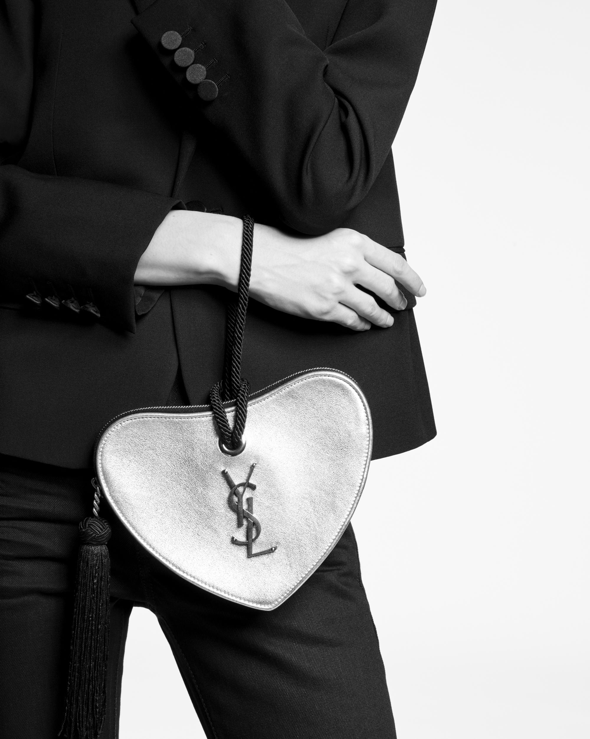 ysl heart clutch