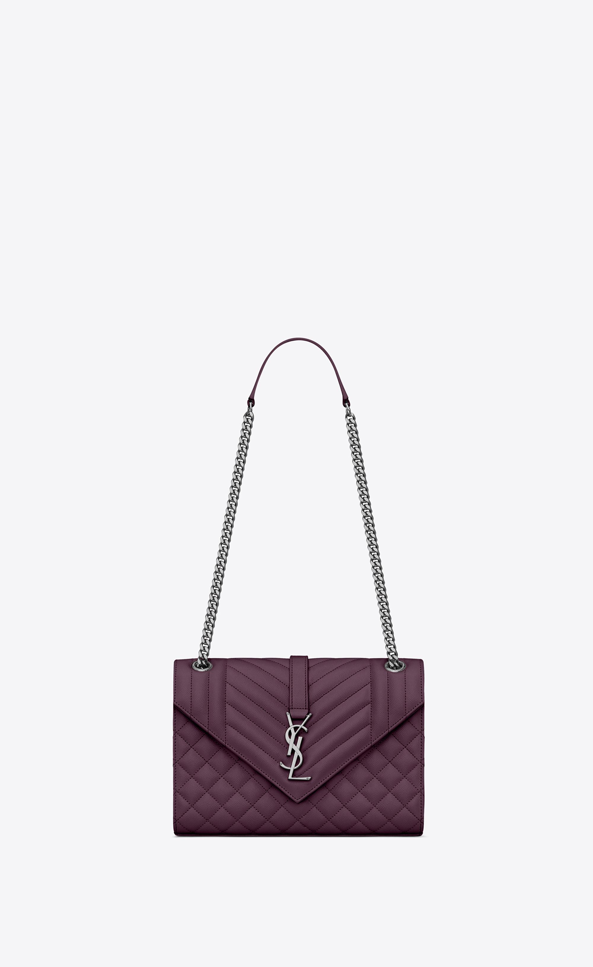 Saint Laurent Small Envelope Crossbody Bag - Purple