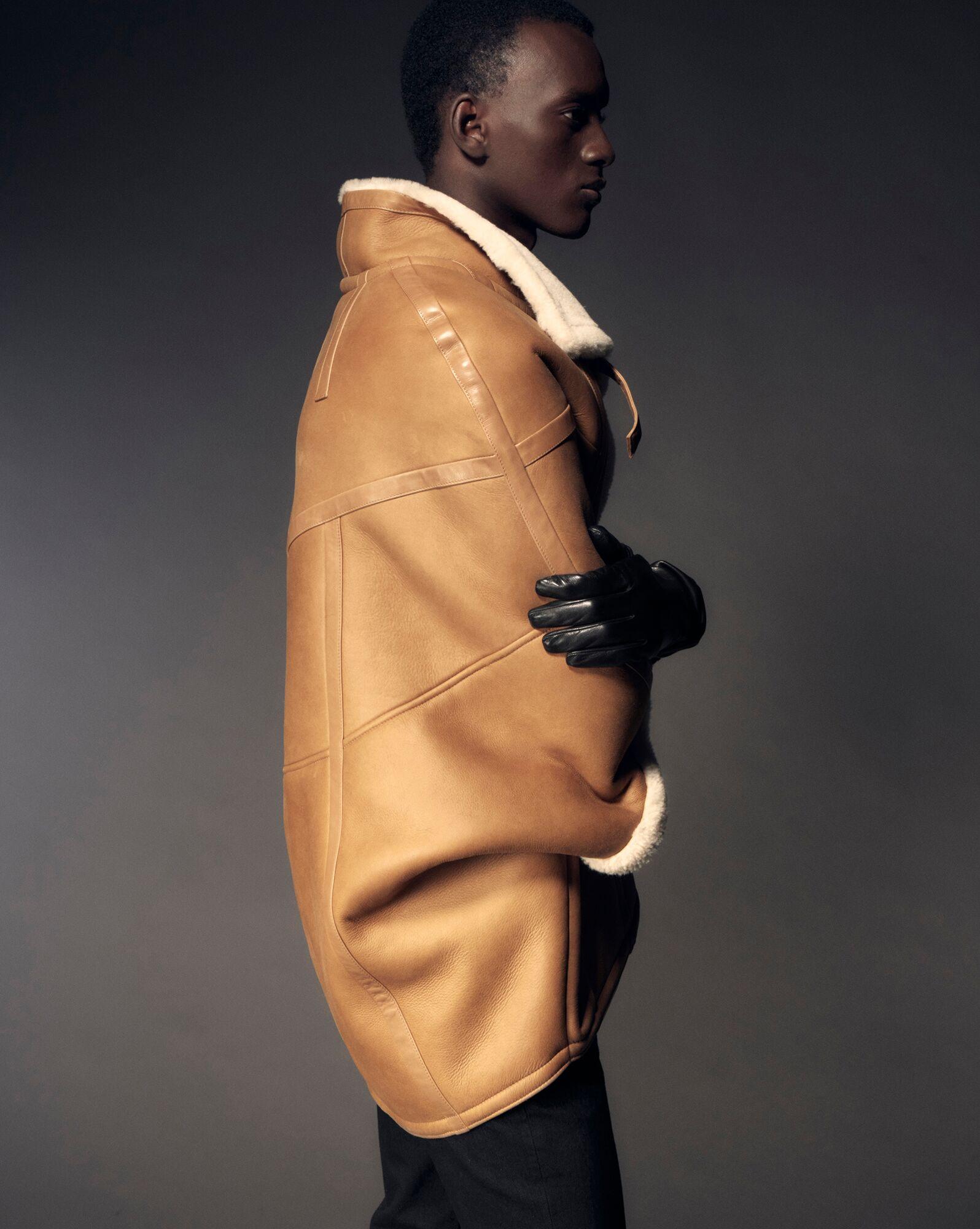 Saint laurent shearling best sale jacket