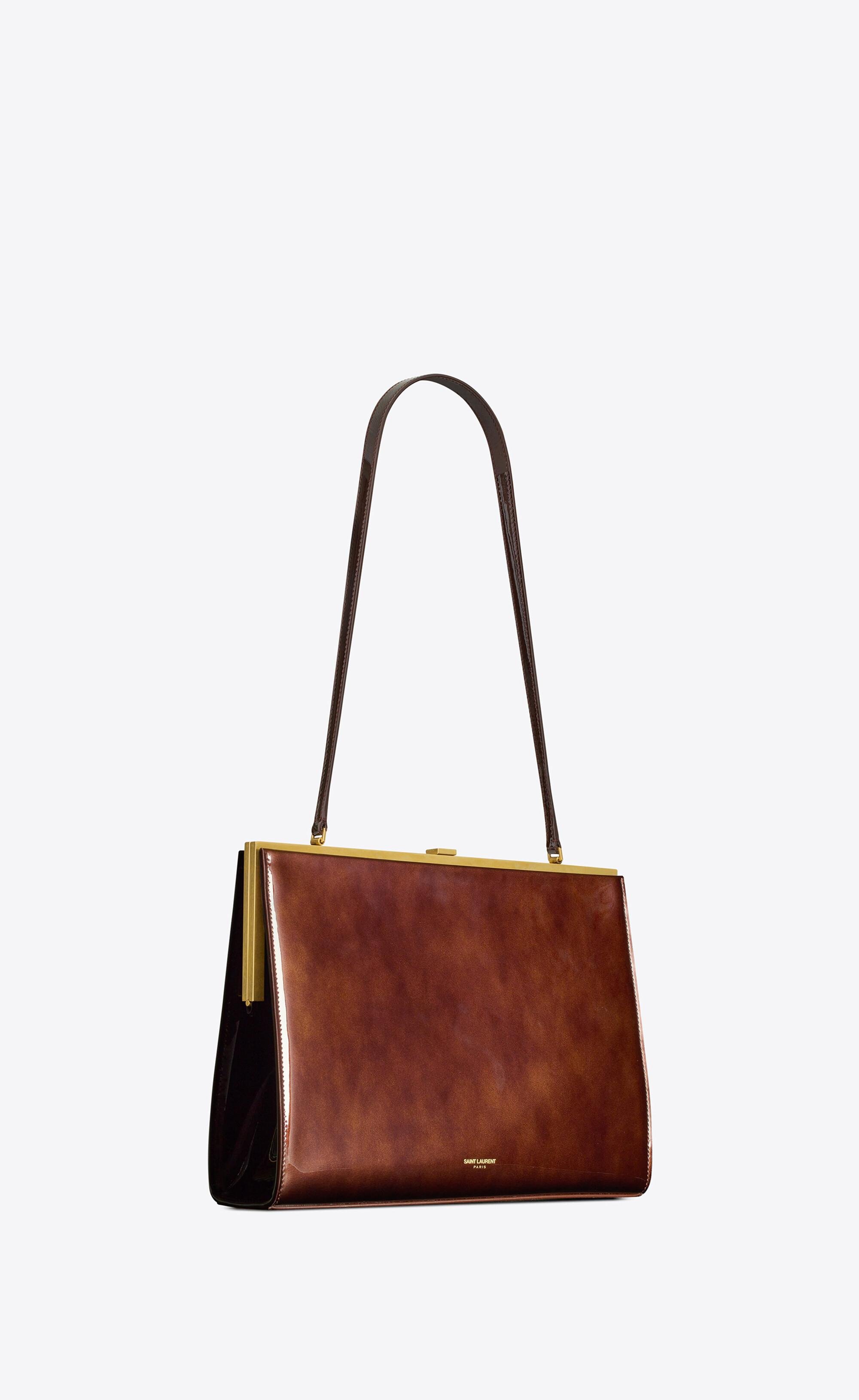 ショルダーバッグ・ポシェット SAINT LAURENT BLACK LEATHER LE ANNE-MARIE SHOULDER BAG SAINT LAURENT Le Anne-Marie small patent-leather shoulder