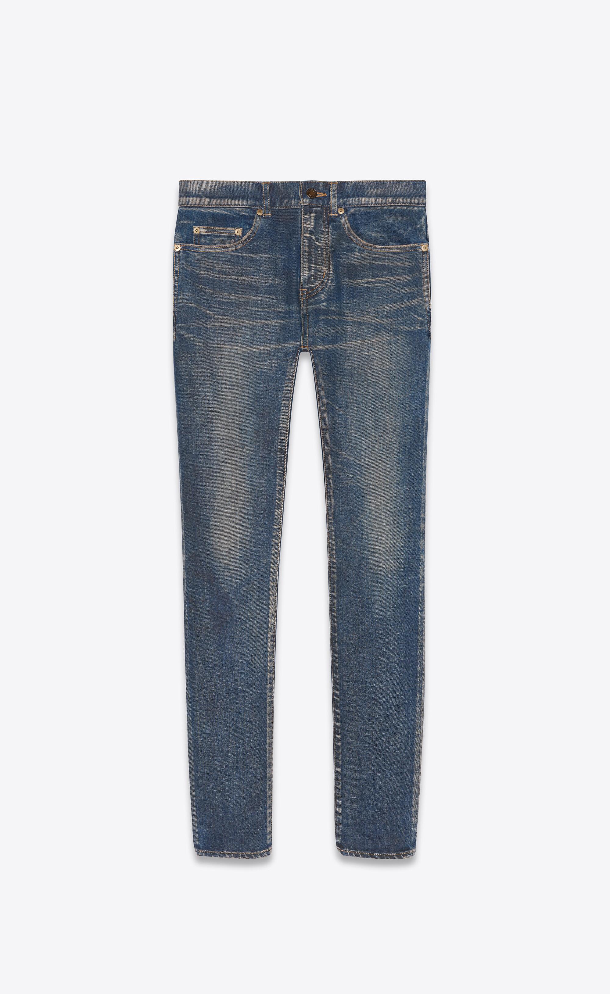 Saint Laurent Skinny-fit Jeans In Winter Sky Blue Denim for Men | Lyst
