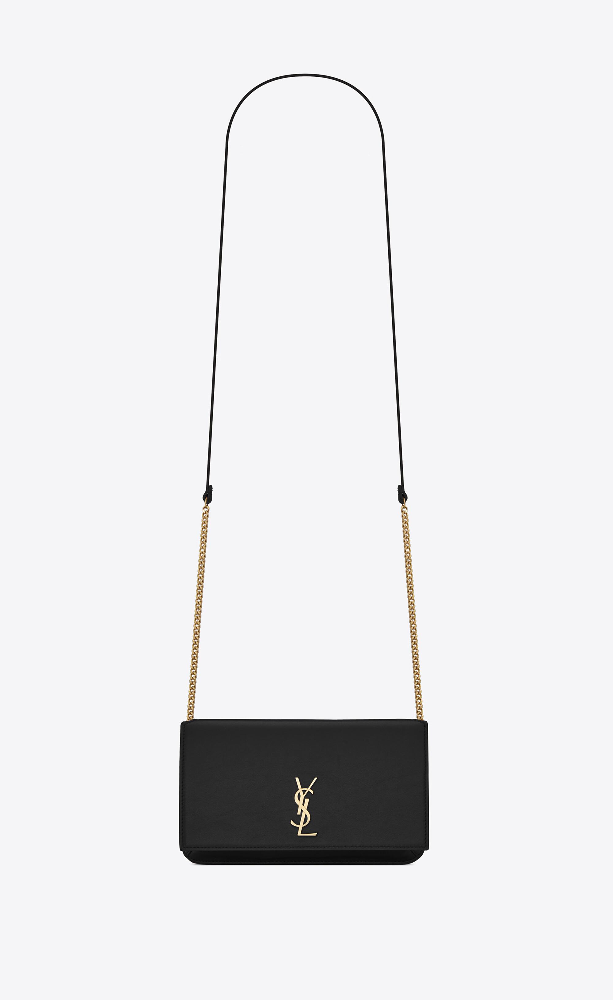 Ysl Monogram Phone Holder Bag Black
