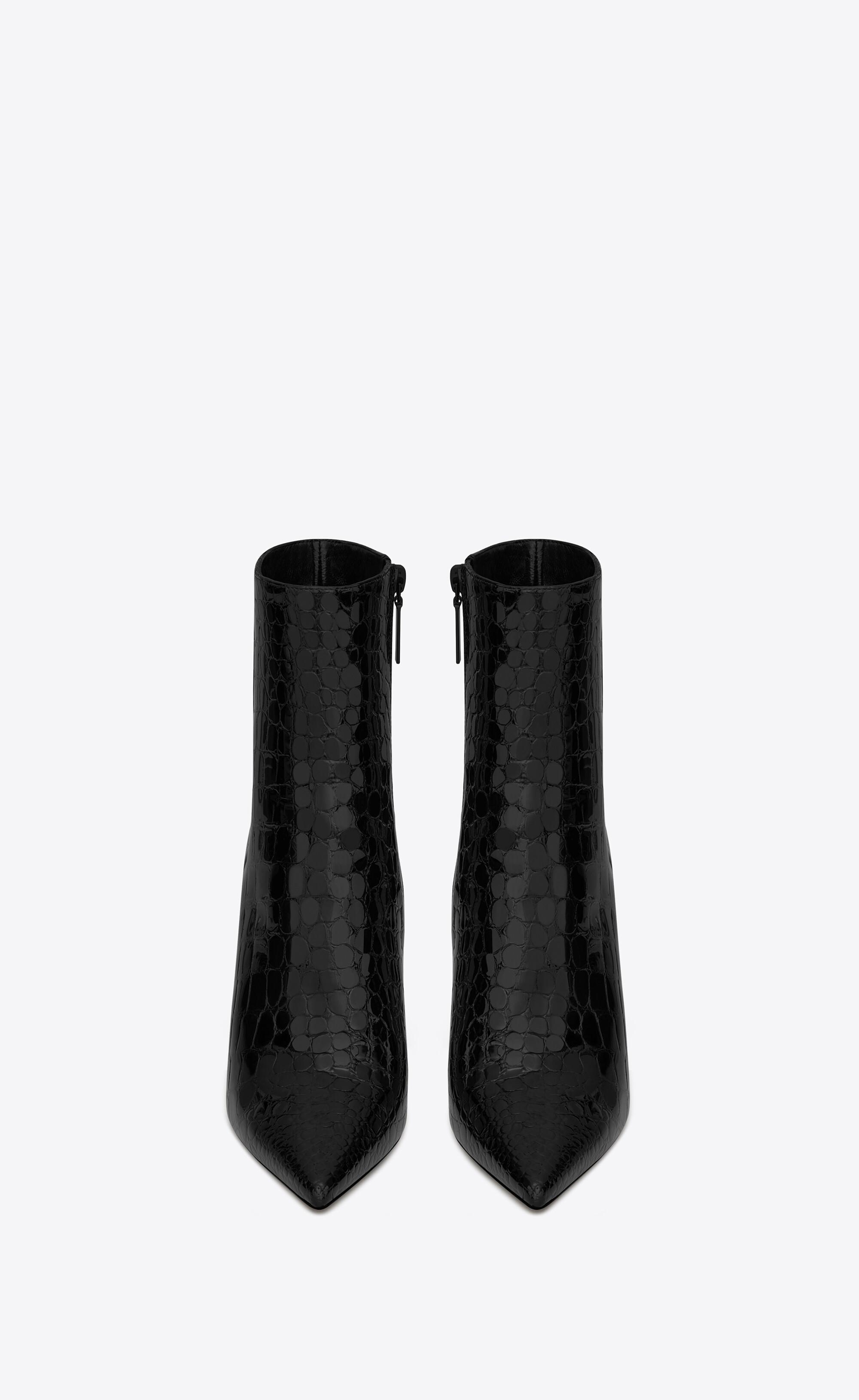 opyum ankle boots in leather with black heel