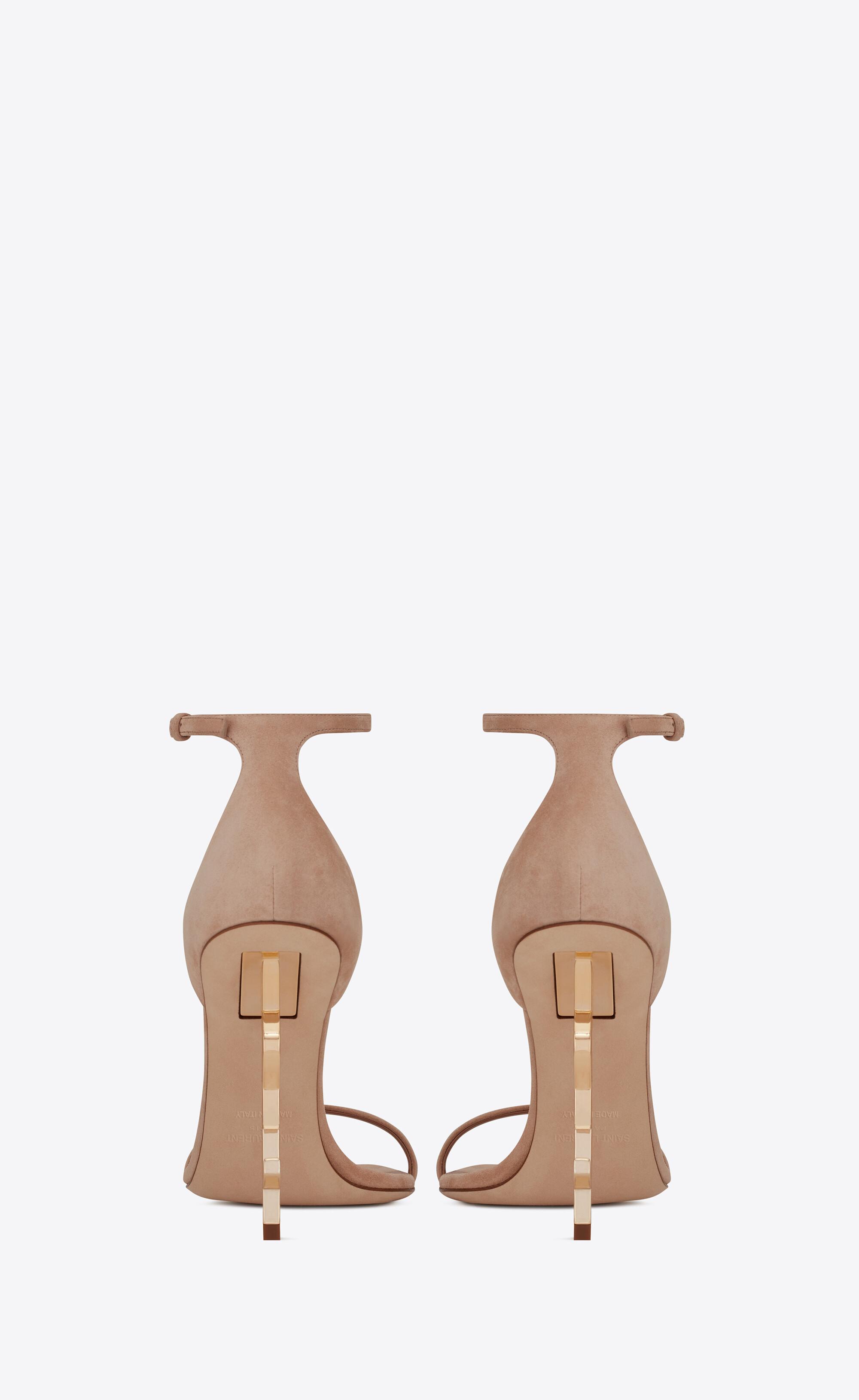 opyum sandals in suede with black heel
