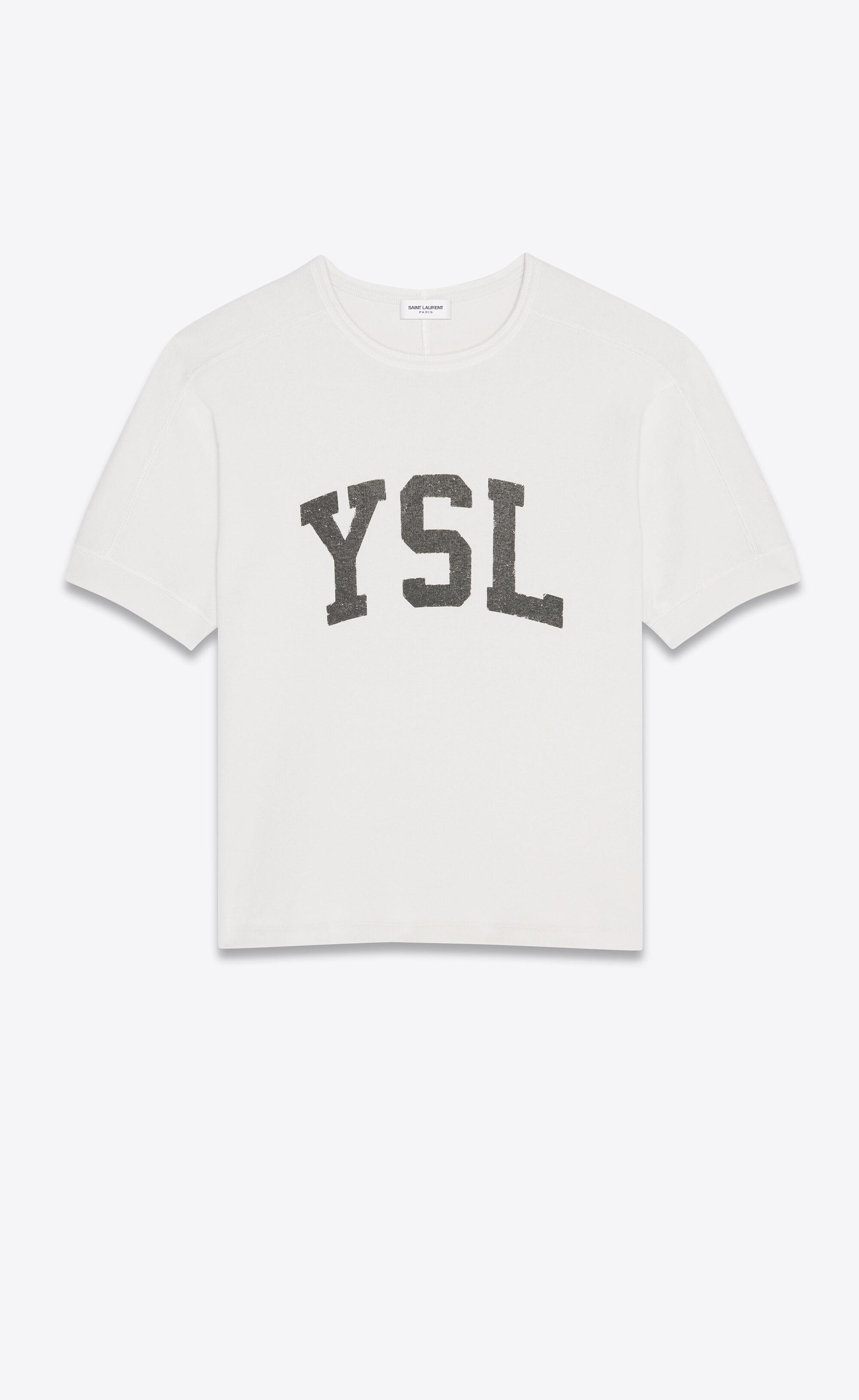 Saint Laurent Ysl Vintage T-shirt in White for Men | Lyst