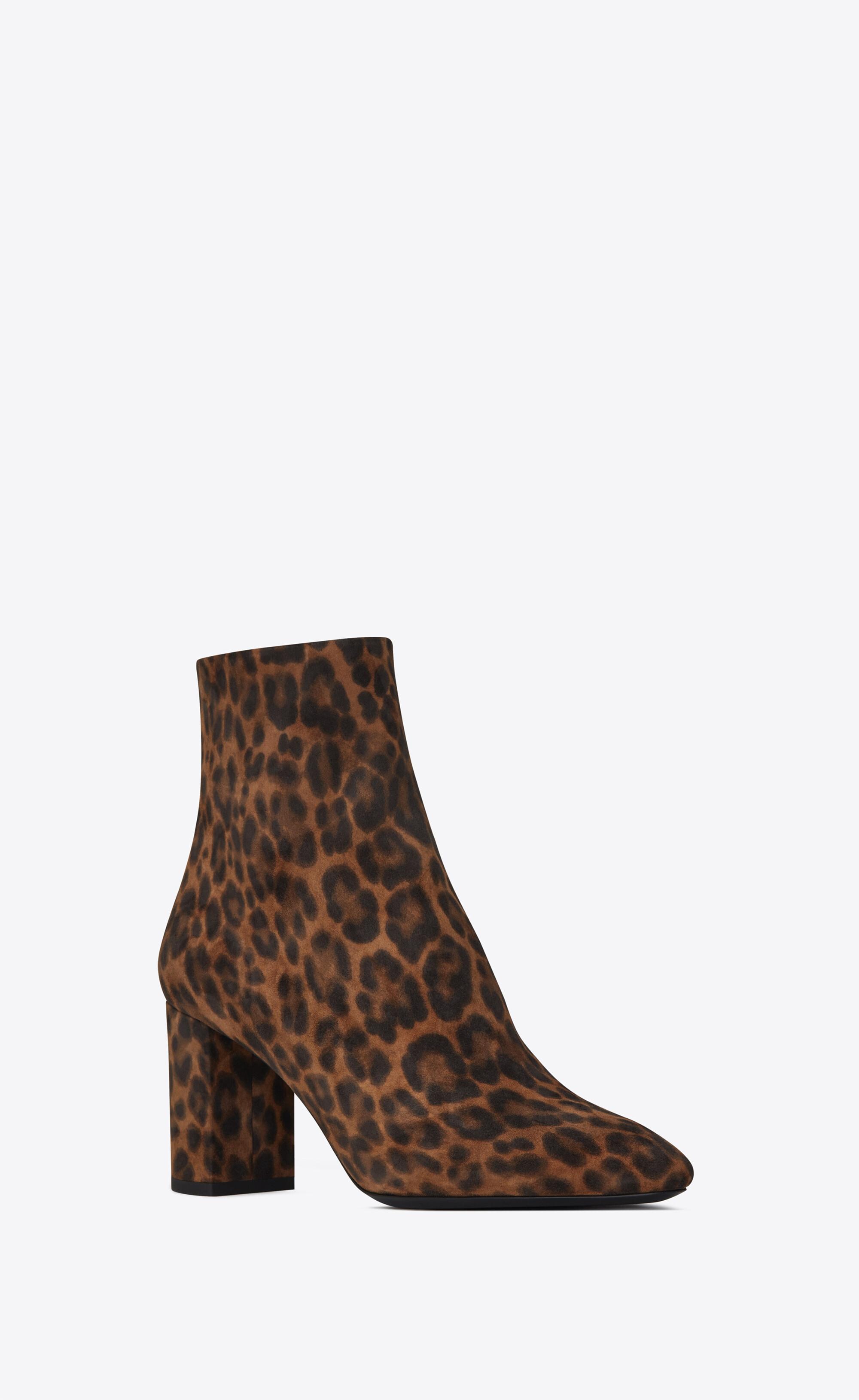 ysl leopard booties