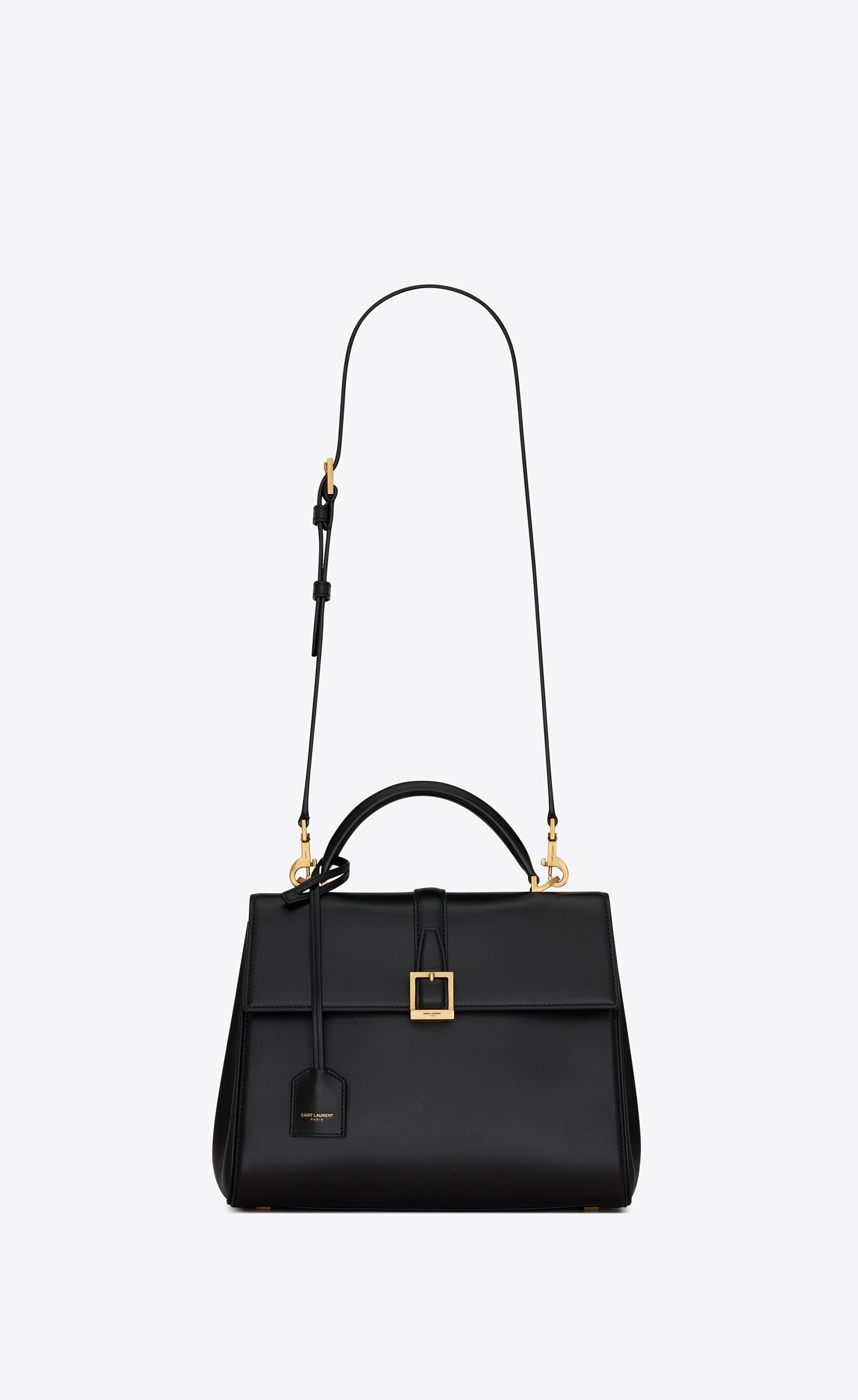 Saint Laurent Le Fermoir Small Lizard Top-Handle Bag