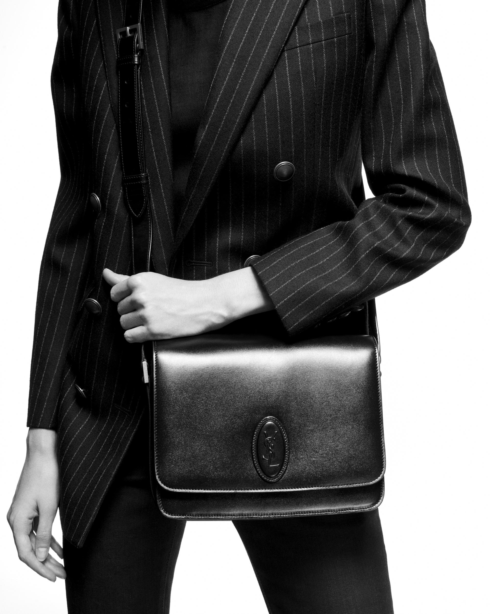 Saint Laurent Le 61 Medium Saddle Leather Crossbody in Black Lyst
