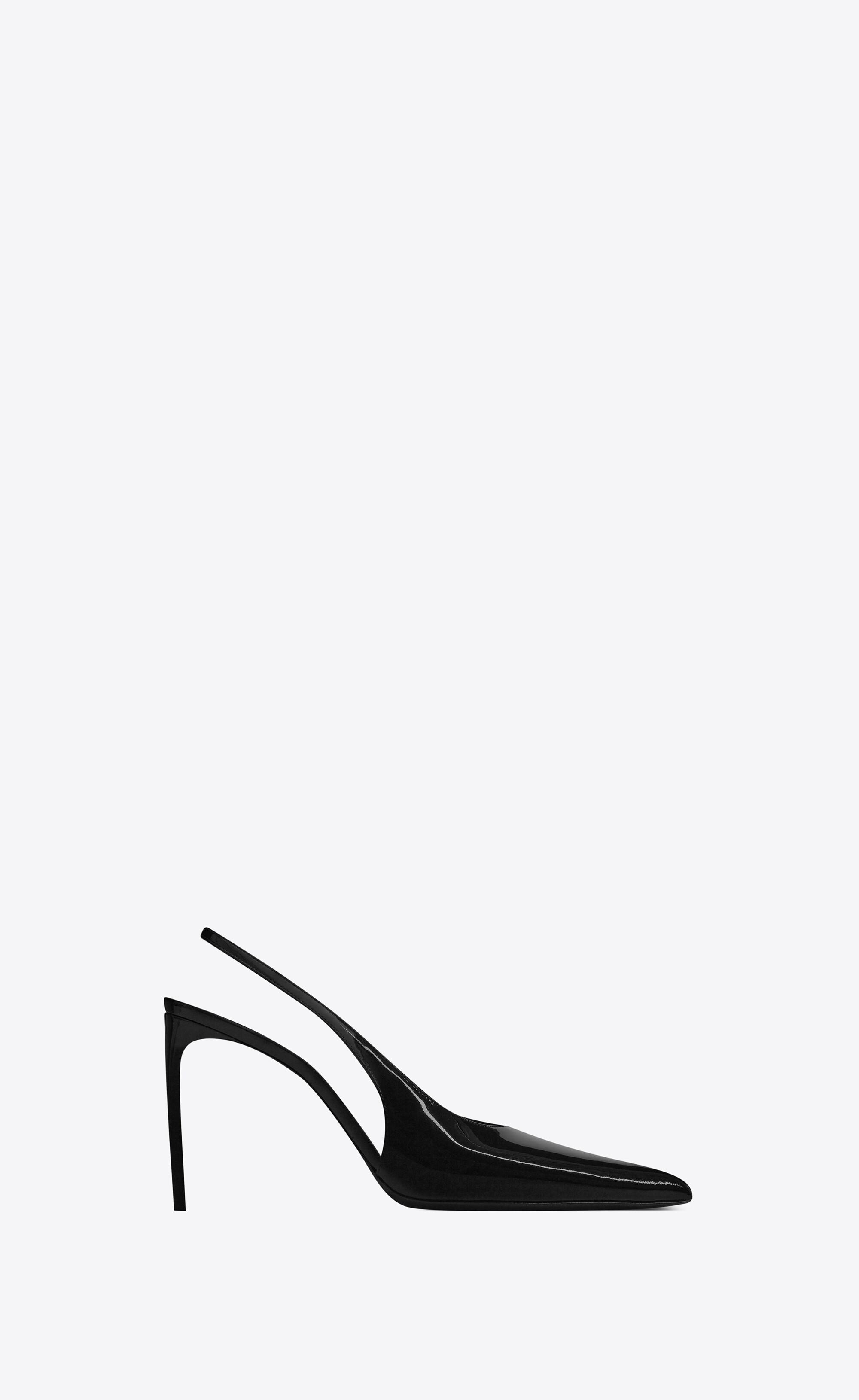 Saint Laurent Pulp Slingback Pumps In Patent Leather in White | Lyst