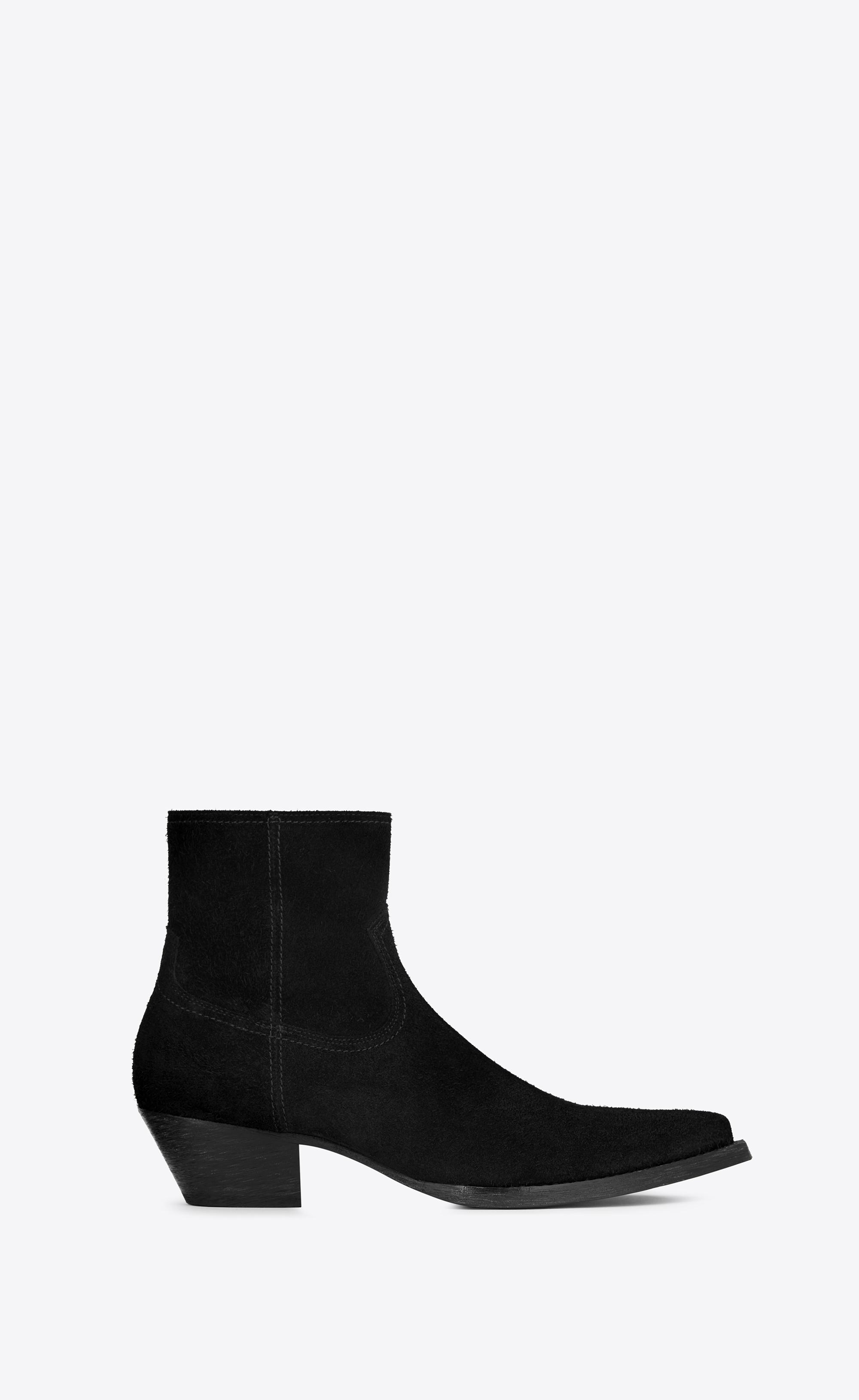 Saint Laurent Lukas Boots In Suede in Black for Men - Save 1% - Lyst