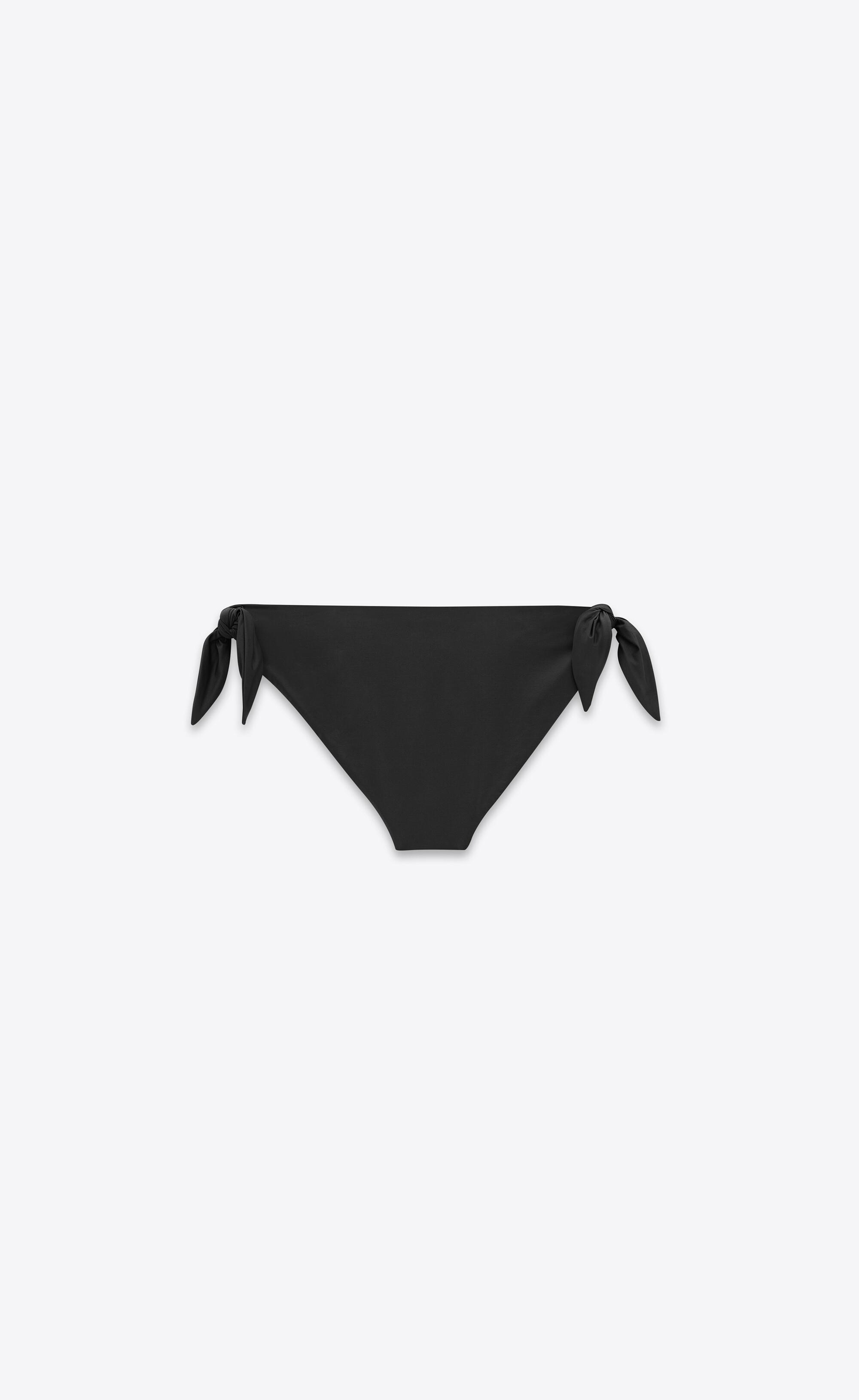 Saint Laurent Tie Bikini Bottoms in Black | Lyst
