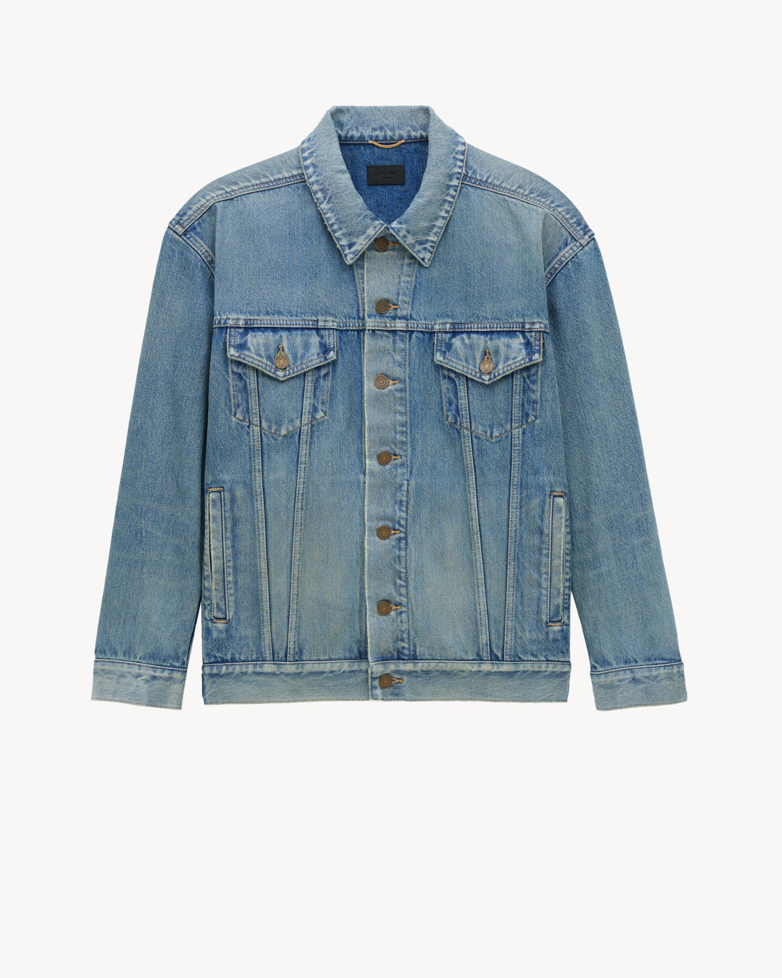 サンローラン2015 Denim Jean Trucker Jacket XS SAINT LAURENT レザー