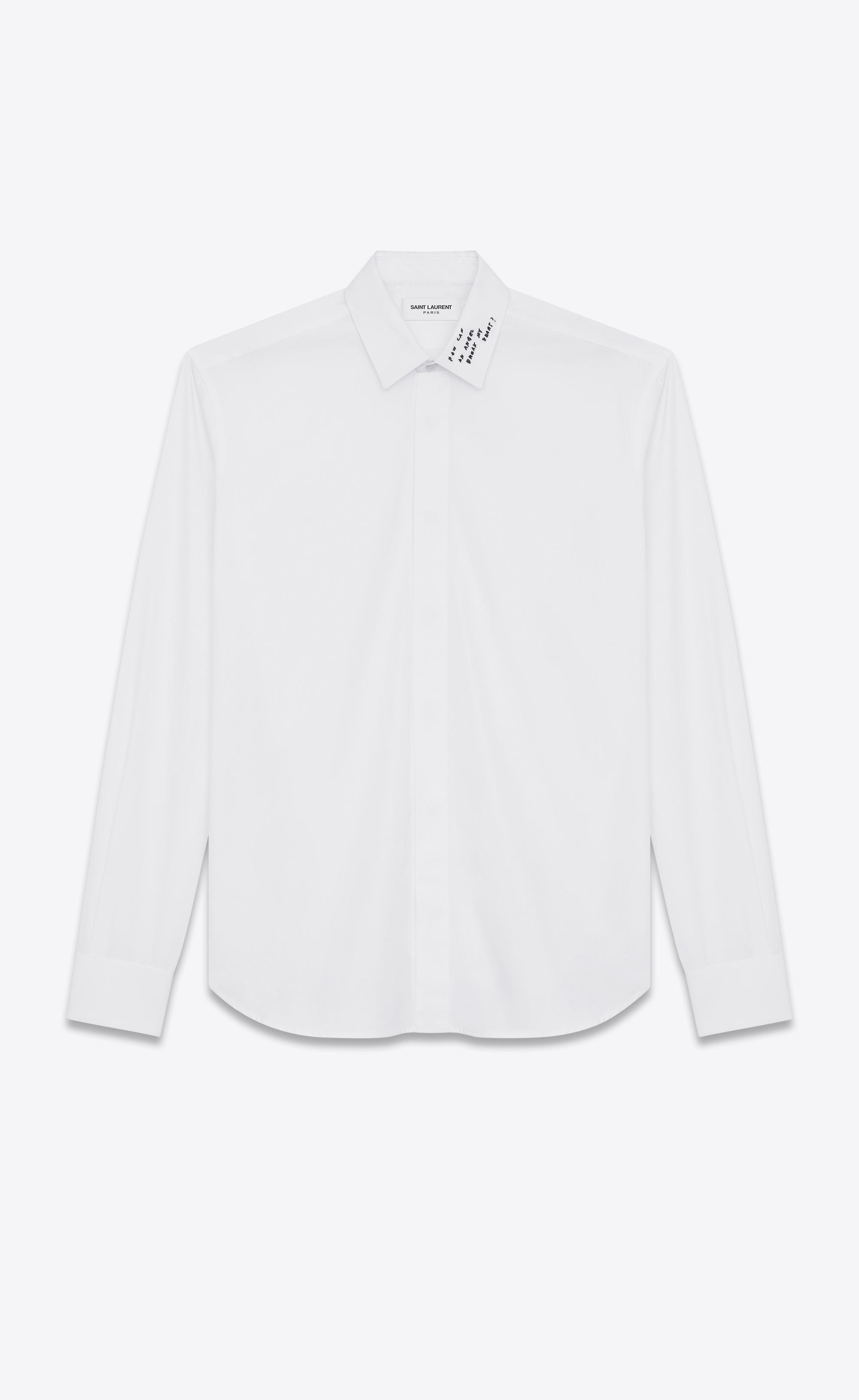 white saint laurent shirt