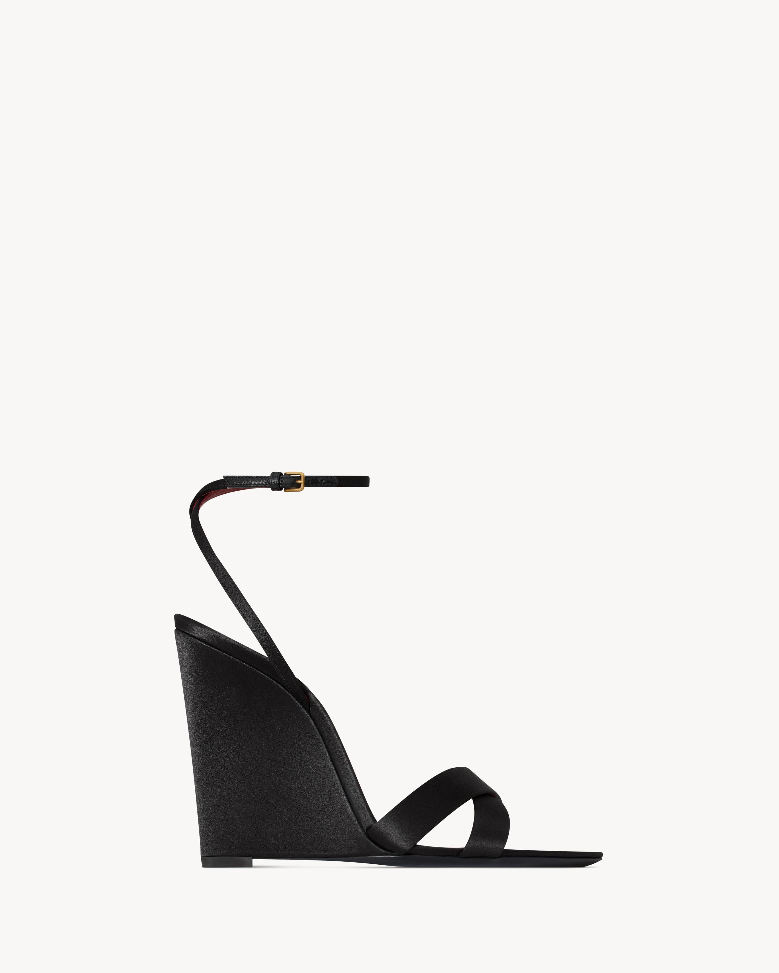 Wedge Heel Ysl Black Wedges Saint Laurent Saint Laone Sizerent