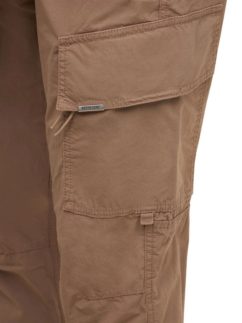Represent Cotton Cargo Trousers in Stone Natural Mens Trousers Slacks and Chinos for Men Slacks and Chinos Represent Trousers 