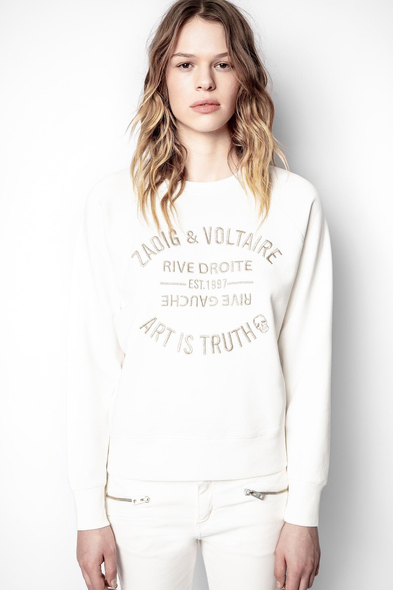 Sweatshirt Upper Blason Brodé Zadig & Voltaire en coloris Blanc | Lyst