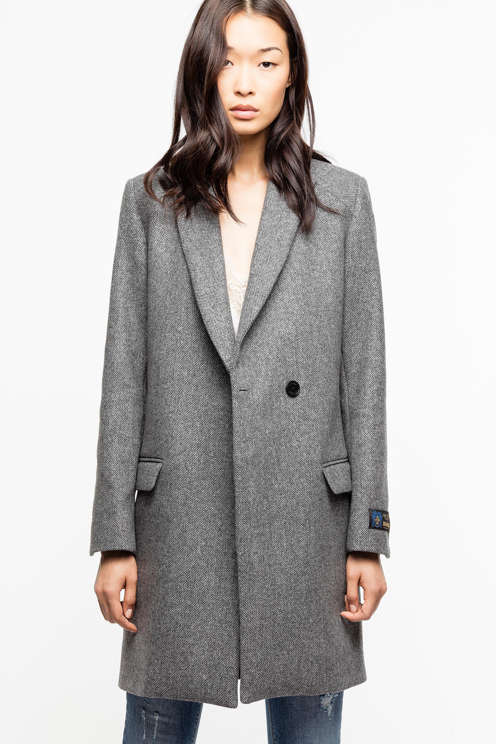 Zadig Voltaire Marco Classique Coat in Grey Lyst UK
