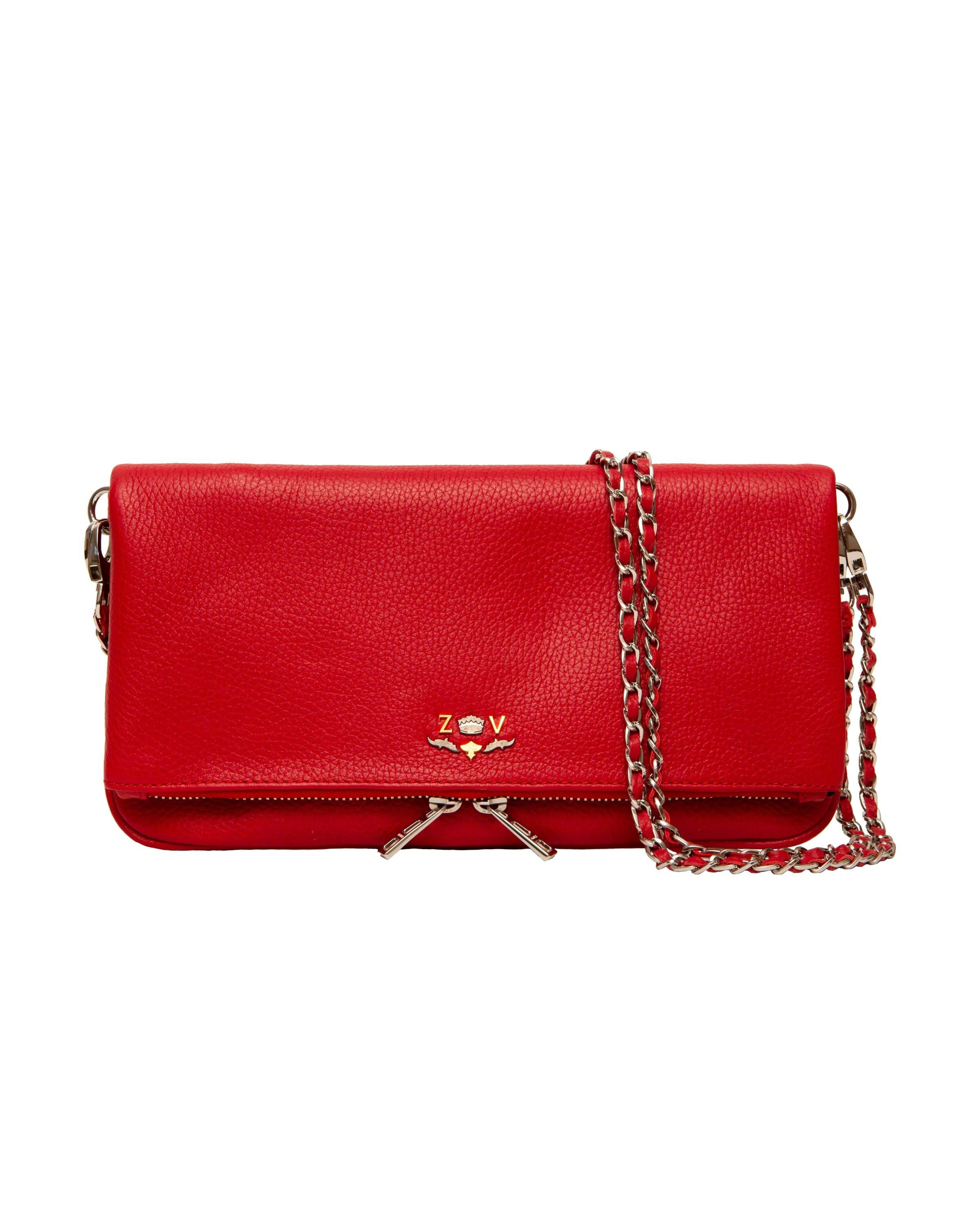 Zadig & Voltaire Leather Rock Clutch in Red Lyst