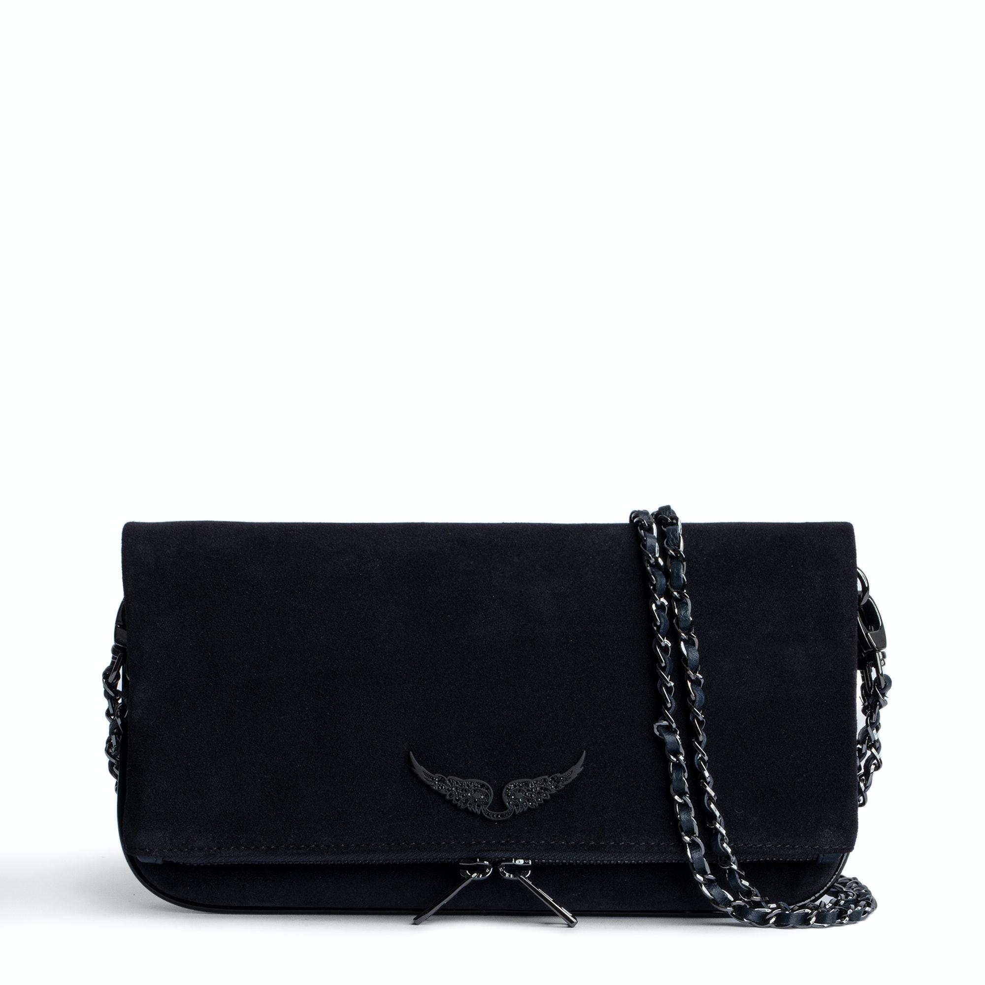 Rock Suede Clutch Zadig & Voltaire en coloris Noir Lyst