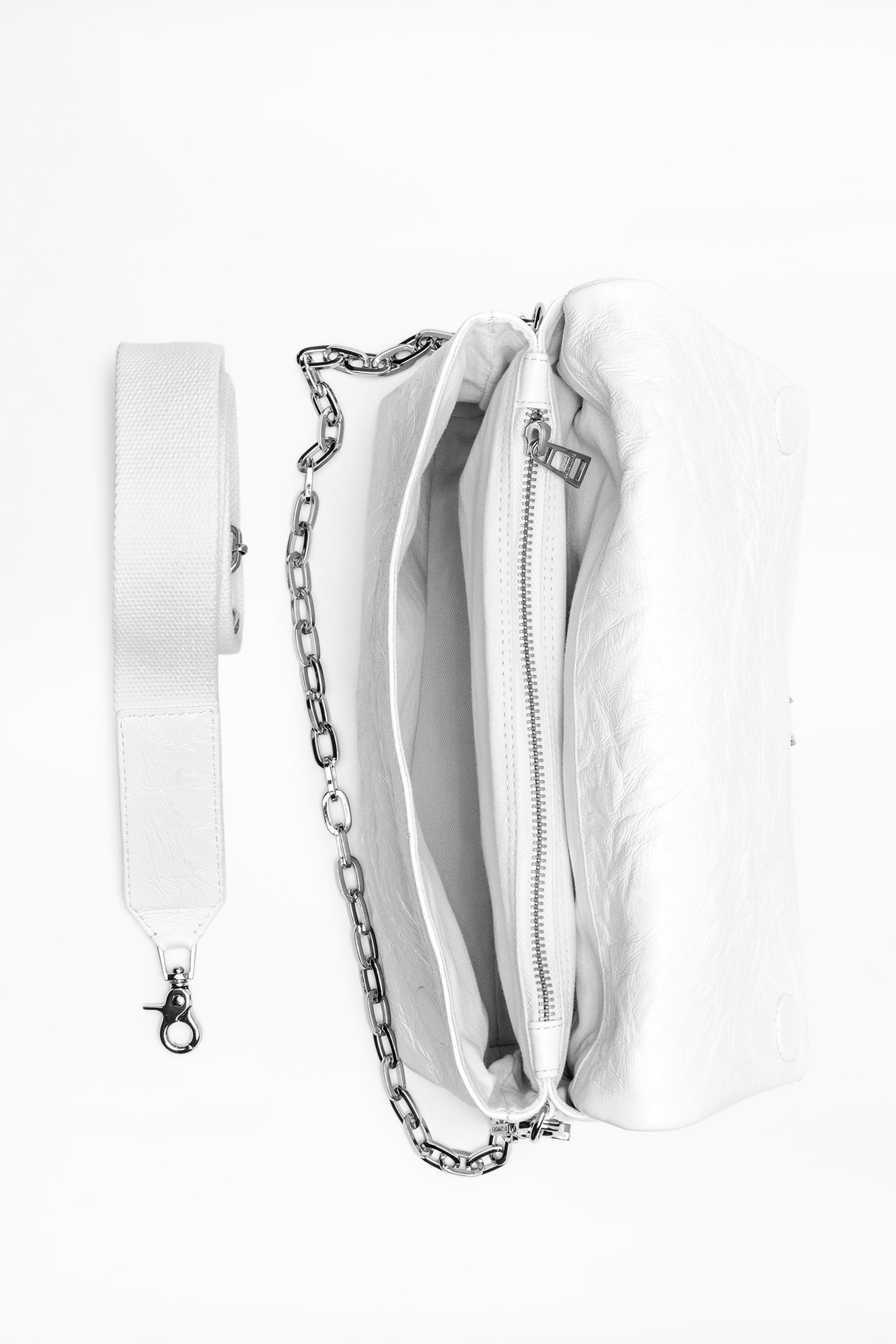 Zadig & Voltaire Rocky Crinkle Leather Crossbody Bag in White Lyst
