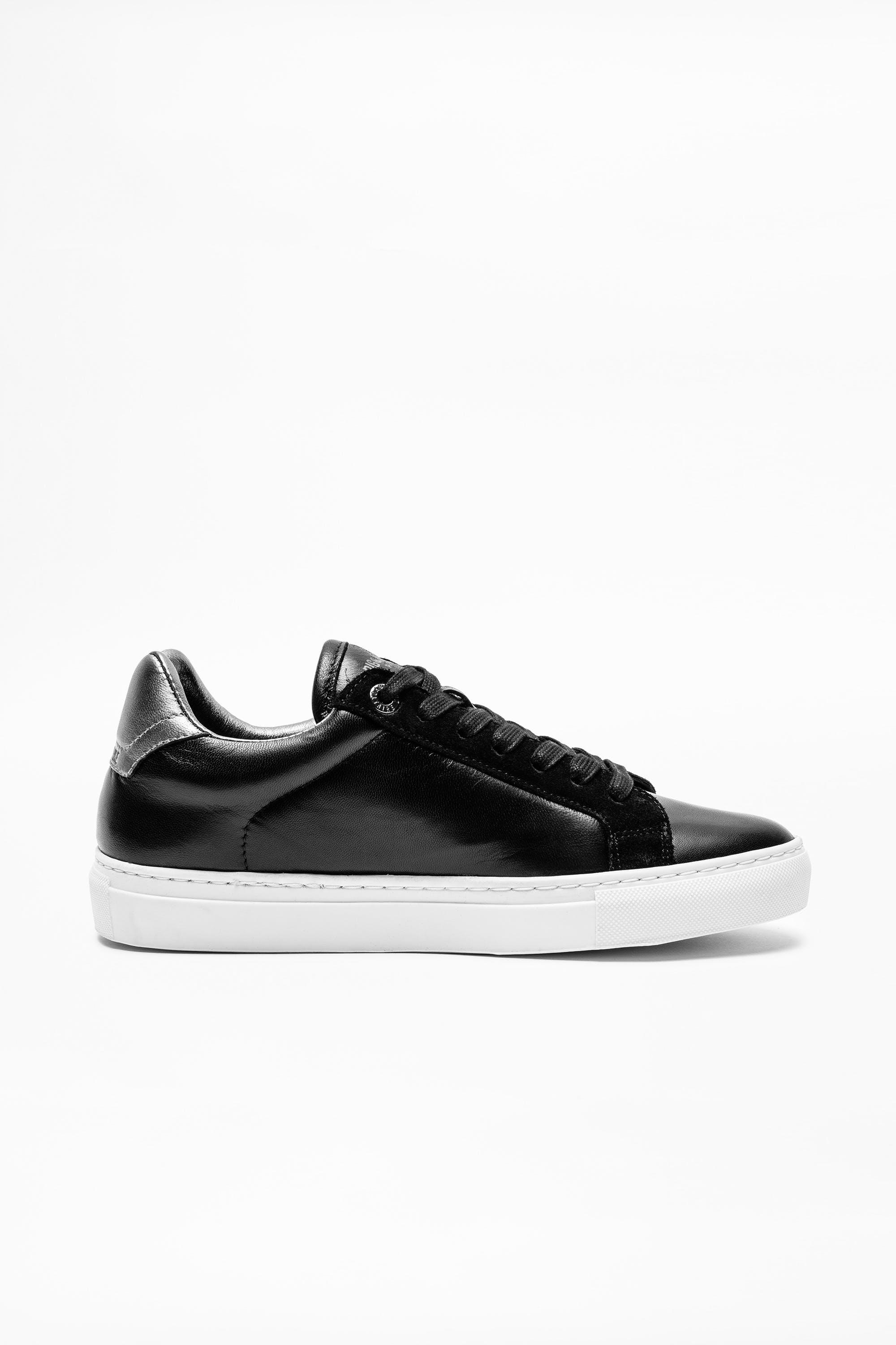 Zadig & Voltaire Leather Sneakers Zv1747 in Black Silver (Black) - Lyst