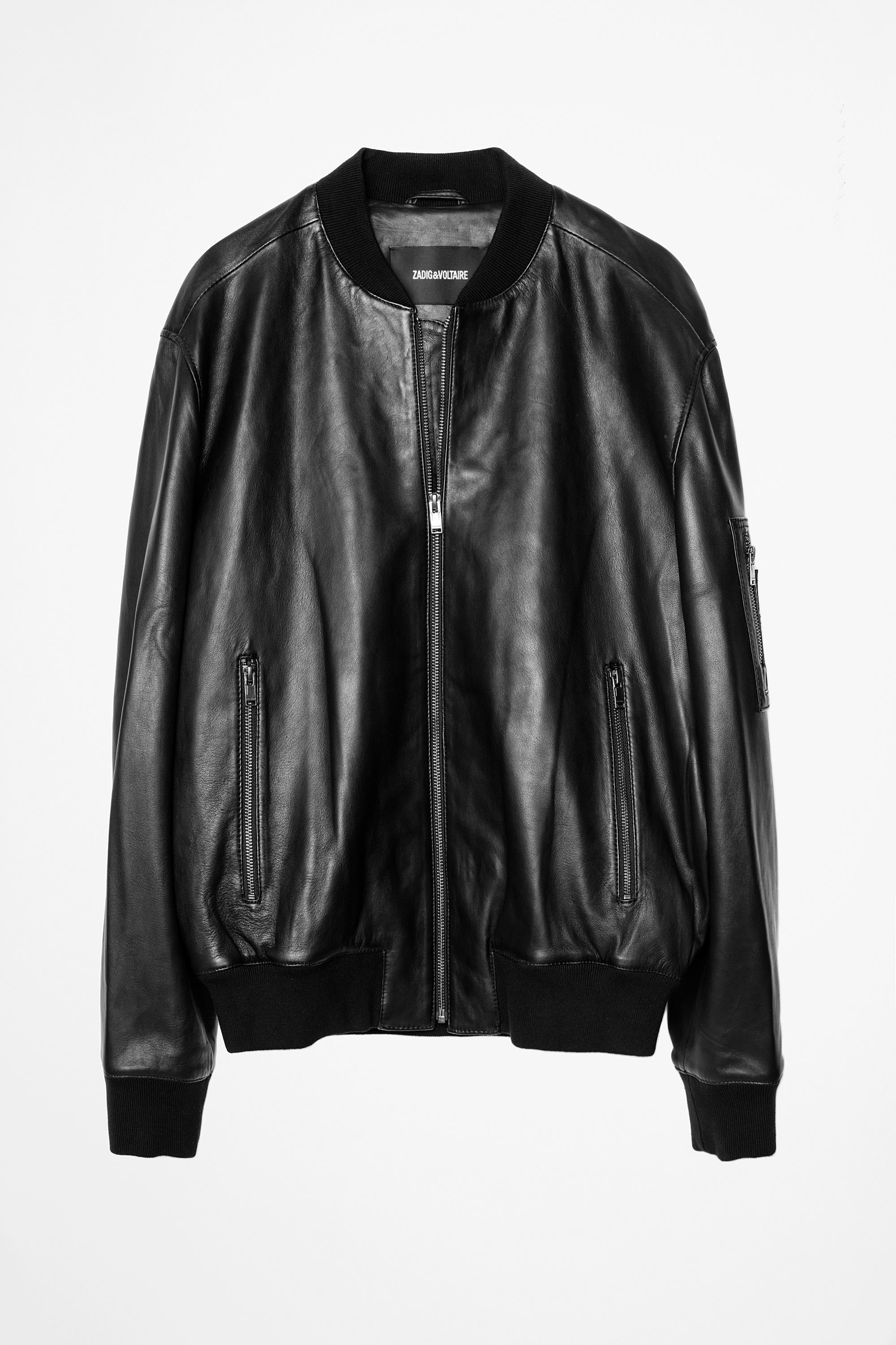 Zadig & Voltaire Leather Bobby Men's Bomber Jacket in Black for Men - Lyst