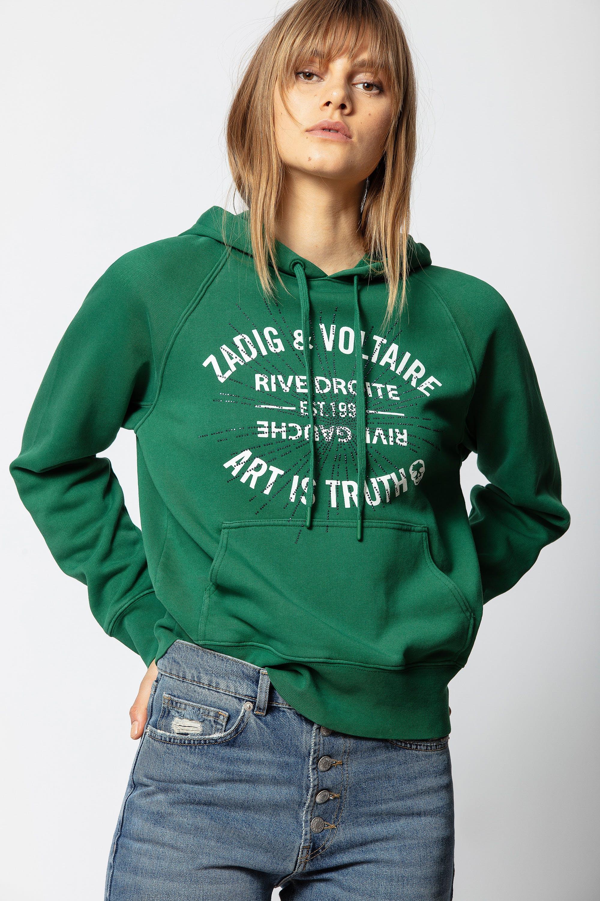 Zadig & Voltaire Cotton Clipper Blason Sweatshirt in Green - Lyst