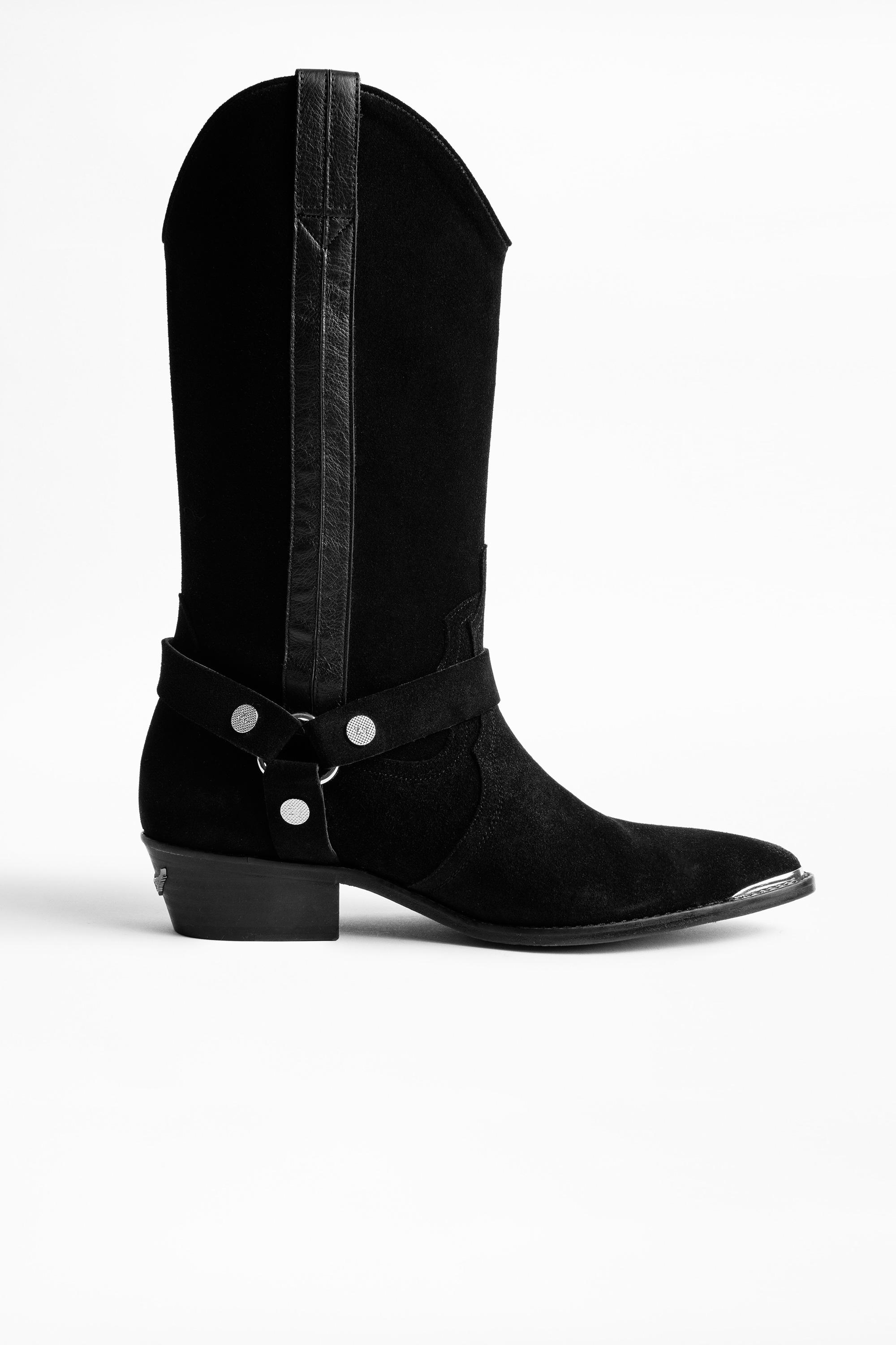 Zadig & Voltaire Leather Cruz Boots in Black - Lyst