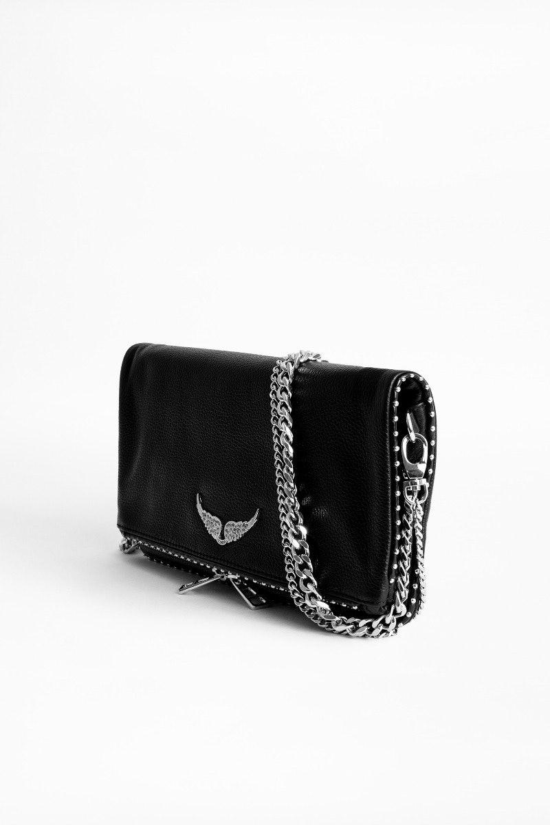 Zadig \u0026 Voltaire Rock Studded Leather Clutch in Black - Save 4% | Lyst UK