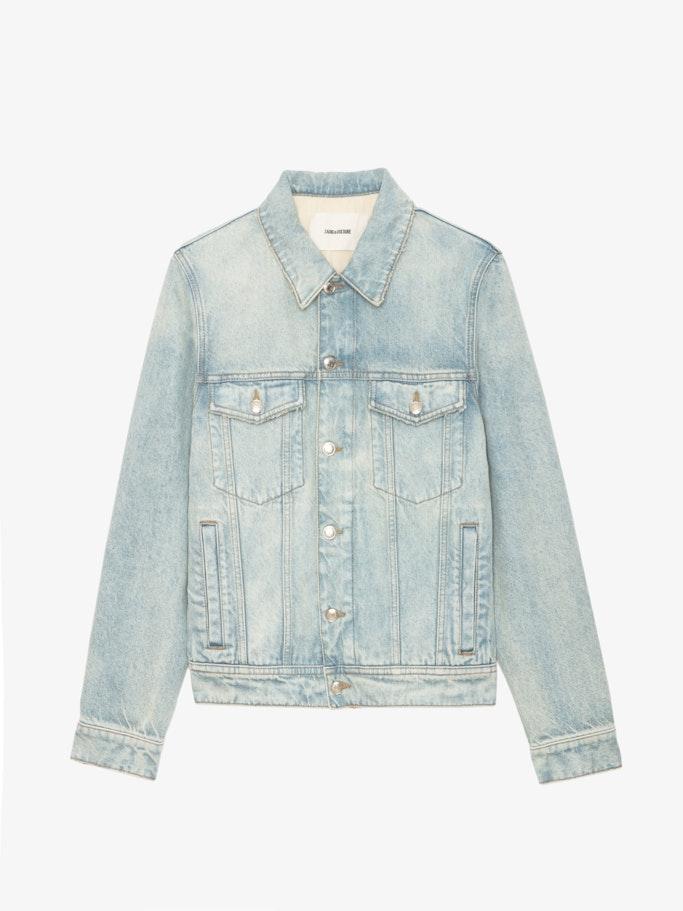 ZADIG & VOLTAIRE デニムロングジャケット Zadig & Voltaire Women's Long Sleeves Full Zip Medium Wash
