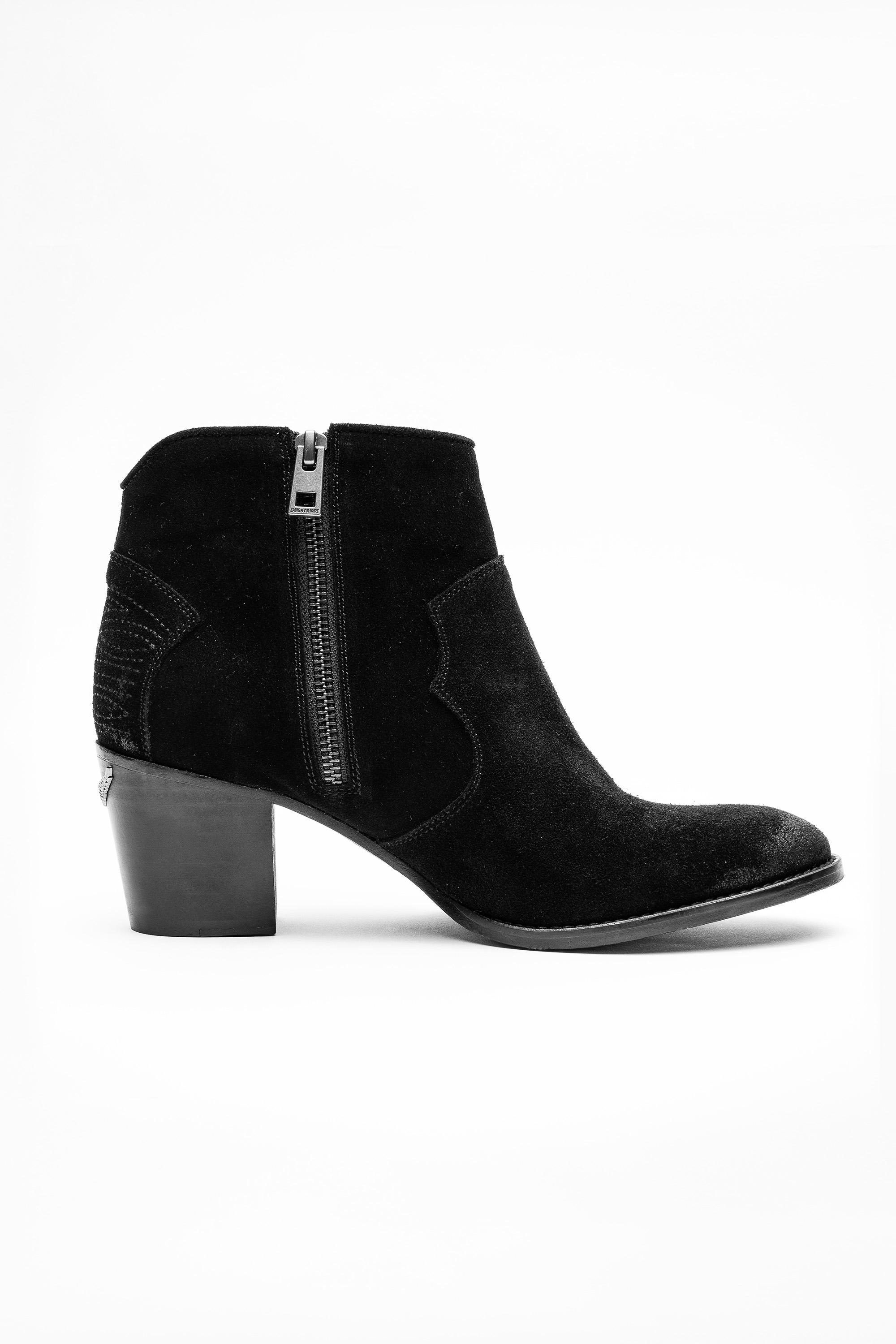 Zadig & Voltaire Molly Suede Boots in Black - Lyst