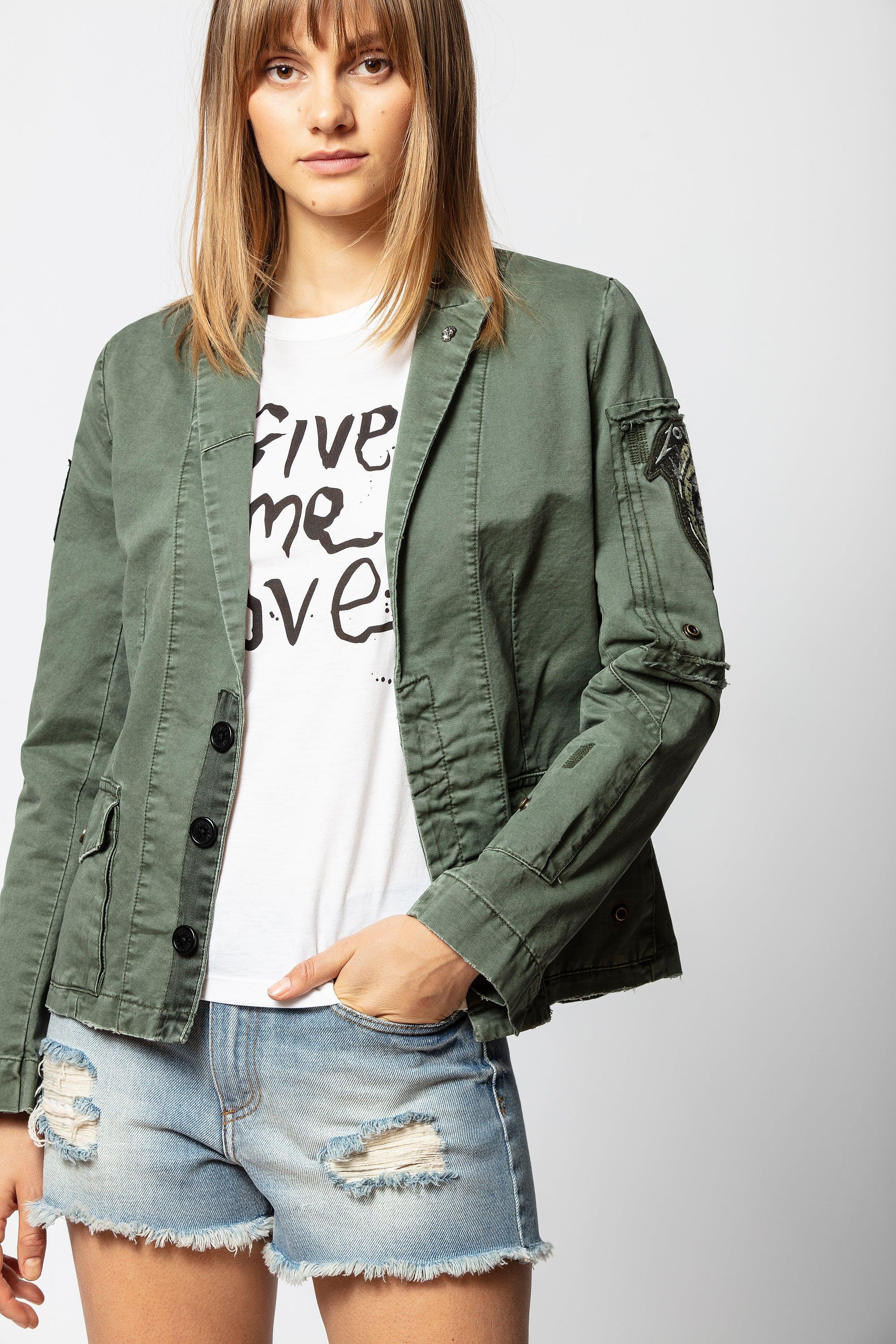 Zadig & Voltaire Virginia Grunge Jacket in Green Lyst