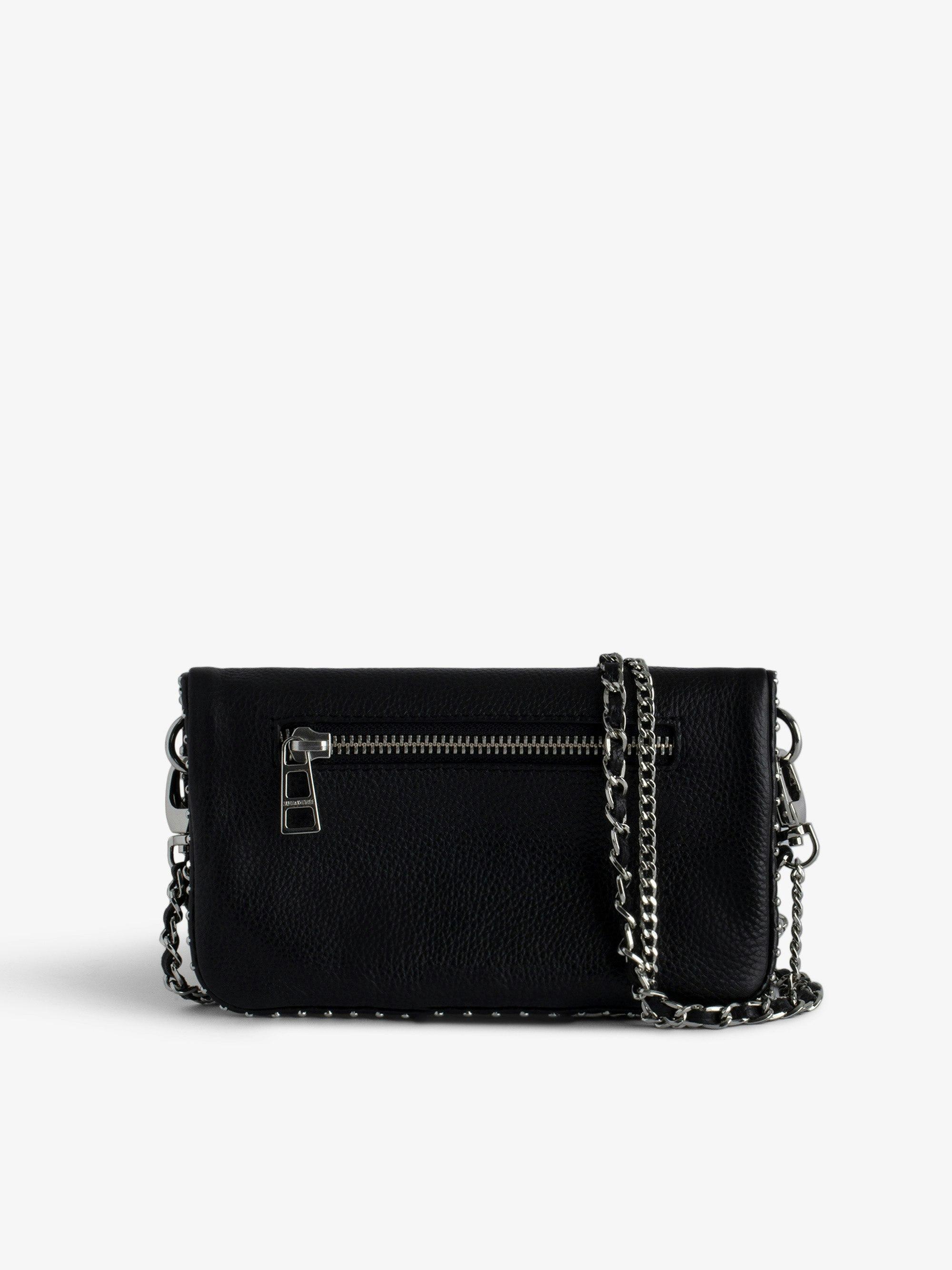 Zadig Voltaire Rock Nano Studded Suede Clutch Bag in Black Lyst UK